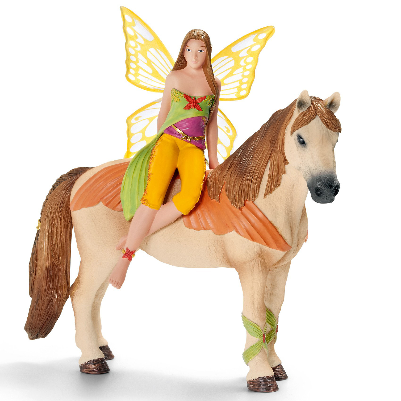 Schleich Эльф. Санжела на лошади. Серия Эльфы Schleich Эльф. Санжела на лошади. Серия ЭльфыФигурка Эльф Санжела от производителя Schleich (Шляйх) входит в удивительно яркую и красивую серию Эльфы. Санжела любит лошадей и бабочек, поэтому они сопровождают на ее прогулках.<br><br>Дополнительная информация:<br><br>-каждый персонаж и элемент раскрашены вручную<br>-потрясающая точная детализация<br>-каучуковый пластик, применяемый при изготовлении, не вызывает никаких аллергических реакций у детей<br>-размеры (ДхШхВ): 8,5х18х15 см<br><br>Сказочные персонажи-эльфы увлекут надолго ребенка в удивительный мир волшебства и помогут познакомиться ближе с окружающим миром, развить творческое мышление, мелкую моторику ручек.<br><br>Schleich Эльф. Санжела на лошади можно купить в нашем магазине.<br><br>Ширина мм: 212<br>Глубина мм: 177<br>Высота мм: 96<br>Вес г: 229<br>Возраст от месяцев: 36<br>Возраст до месяцев: 96<br>Пол: Женский<br>Возраст: Детский<br>SKU: 2609307