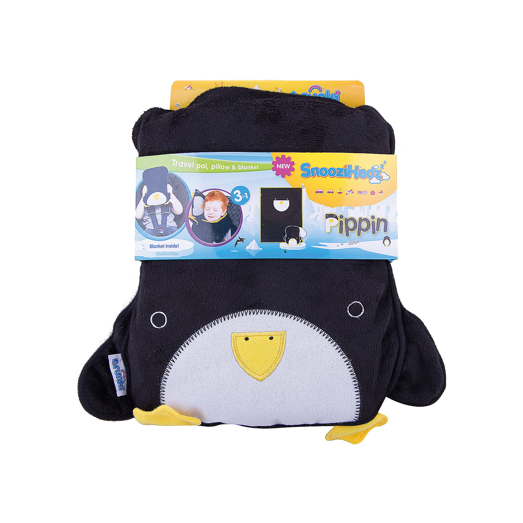 TRUNKI Подушка с пледом, Пингвин TRUNKI Подушка с пледом, ПингвинДомашний текстиль<br>Удивительно полезный дорожный набор должен быть у каждого маленького путешественника! Подушку с пледом внутри легко и просто можно брать с собой в самолет, поезд или машину. Ваш малыш теперь будет с комфортом спать в дороге, положив головку на мягкую надувную подушку и укрывшись одеялом. <br>Подушка выполнена в виде забавной розовой рожицы. На пледе есть специальный кармашек, куда можно посадить свою любимую игрушку, чтобы она тоже поспала. Имеется уникальный «замочек», с помощью которого крепится угол одеяла к подушке, чтобы плед не свалился в момент сна. В это время родители смогут также отдохнуть и расслабиться в полной тишине. <br>Размер подушки: 26 х 21 см. <br>Размер пледа: 70 х 90 см<br><br>Ширина мм: 245<br>Глубина мм: 130<br>Высота мм: 335<br>Вес г: 502<br>Возраст от месяцев: 36<br>Возраст до месяцев: 96<br>Пол: Унисекс<br>Возраст: Детский<br>SKU: 2808082