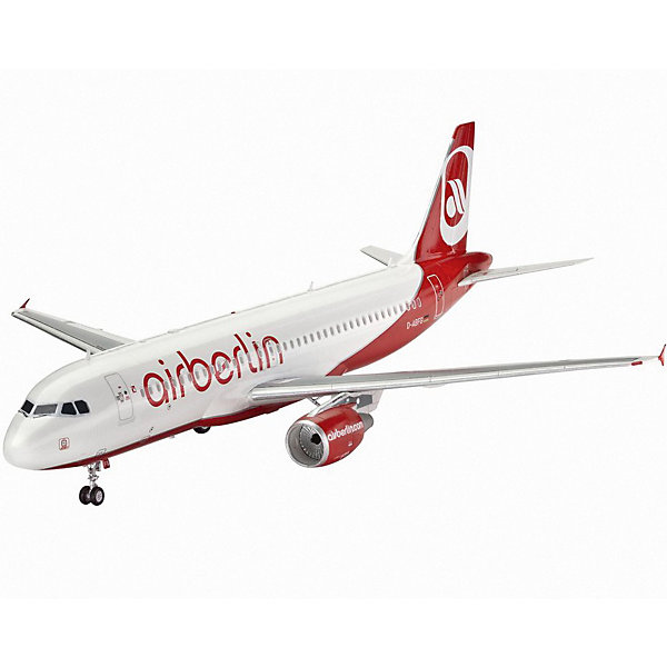 Набор Самолет Пассажирский Airbus A320 AirBerlin Набор Самолет Пассажирский Airbus A320 AirBerlinСамолеты и вертолеты<br>Характеристики товара:<br><br>• возраст: от 10 лет;<br>• цвет: белый;<br>• масштаб: 1:144;<br>• количество деталей: 60 шт;<br>• материал: пластик;<br>• клей и краски в комплект не входят;<br>• длина модели: 26,1 см;<br>• размах крыльев: 23,5 см;<br>• бренд, страна бренда: Revell (Ревел), Германия;<br>• страна-изготовитель: Китай.<br><br>Набор для сборки «Самолет Пассажирский Airbus A320 AirBerlin» поможет вам и вашему ребенку придумать увлекательное занятие на долгое время. Airbus A320 — это очень популярный самолет, предназначенный для полета на авиалинии средней протяженности. Первый запуск самолета в небо произошел в 1988 году.<br><br>В комплект набора для сборки и раскрашивания входит: 60 пластиковых деталей, кисточка, краски и клей. А также подробная иллюстрирована инструкция, что позволяет собрать достоверную масштабную модель одноименного самолета.<br><br>Моделирование — это очень увлекательное и полезное занятие, которое по достоинству оценят не только дети, но и взрослые, увлекающиеся военной техникой. Сборка моделей поможет ребенку развить воображение, мелкую моторику ручек и логическое мышление.<br><br>Набор для сборки «Самолет Пассажирский Airbus A320 AirBerlin», 60 дет., Revell (Ревел) можно купить в нашем интернет-магазине.<br><br>Ширина мм: 370<br>Глубина мм: 340<br>Высота мм: 50<br>Вес г: 439<br>Возраст от месяцев: 96<br>Возраст до месяцев: 156<br>Пол: Мужской<br>Возраст: Детский<br>SKU: 3000678