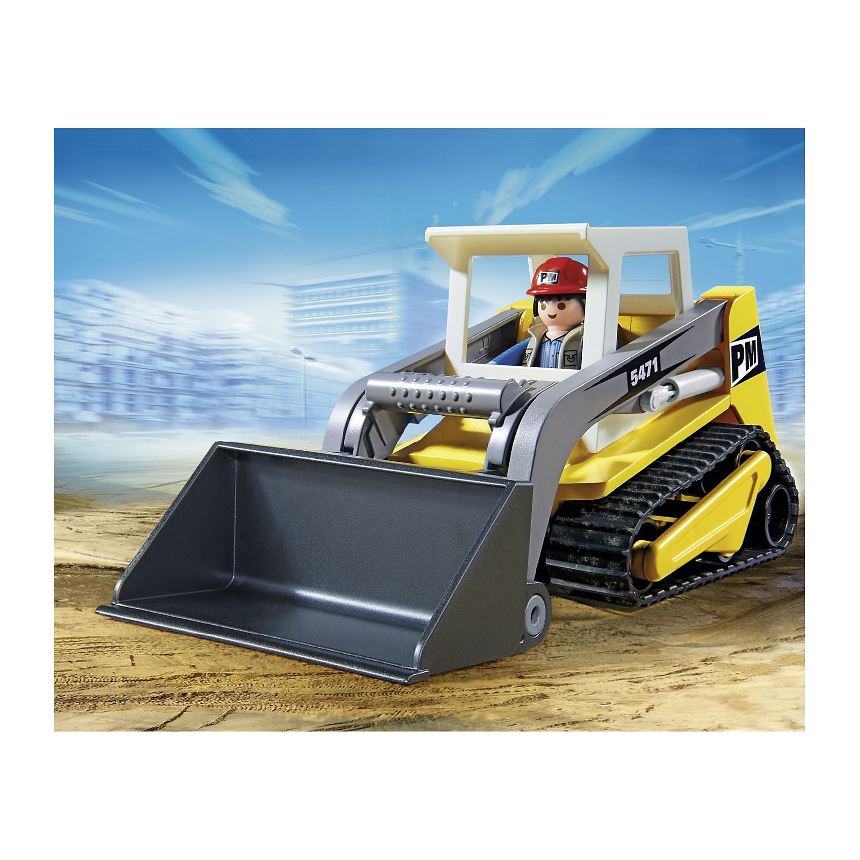 PLAYMOBIL 5471 Стройка: Мини-экскаватор PLAYMOBIL 5471 Стройка: Мини-экскаваторПластмассовые конструкторы<br>Конструктор PLAYMOBIL (Плеймобил) 5471 Стройка: Мини-экскаватор - находка для заботливых родителей! Конструктор Вашего ребенка должен быть именно таким: красочным, безопасным и очень интересным. Серия Стройка посвящена важной работе строителей, которые каждый день облагораживают город, строя дома и прокладывая трубы. У строителей много техники и оборудования с помощью которого они с успехом выполняют сложные задачи. Сегодня строителю нужно выкопать яму в месте прокладки трубы. Он садится за руль мини-экскаватора. Его подвижный ковш способен поднимать большие пласты земли. Кабина складывается. С помощью этого замечательного набора Вы сможете с легкостью показать ребенку как работает строительная техника. Создай увлекательные сюжеты с набором Мини-экскаватор или объедини его с другими наборами серии и игра станет еще интереснее. Придумывая замечательные сюжеты с деталями конструктора, Ваш ребенок развивает фантазию, учится заботе и просто прекрасно проводит время!<br><br>Дополнительная информация:<br><br>- Конструкторы PLAYMOBIL (Плеймобил) отлично развивают мелкую моторику, фантазию и воображение;<br>- В наборе: минифигурка строителя, детали для сборки экскаватора;<br>- Количество деталей: 5 шт;<br>- Материал: безопасный пластик;<br>- Размер минифигурки: 7,5 см;<br>- Размер упаковки: 25 х 20 х 10 см<br><br>Конструктор PLAYMOBIL (Плеймобил) 5471 Стройка: Мини-экскаватор можно купить в нашем интернет-магазине.<br><br>Ширина мм: 256<br>Глубина мм: 197<br>Высота мм: 105<br>Вес г: 409<br>Возраст от месяцев: 48<br>Возраст до месяцев: 120<br>Пол: Мужской<br>Возраст: Детский<br>SKU: 3101938