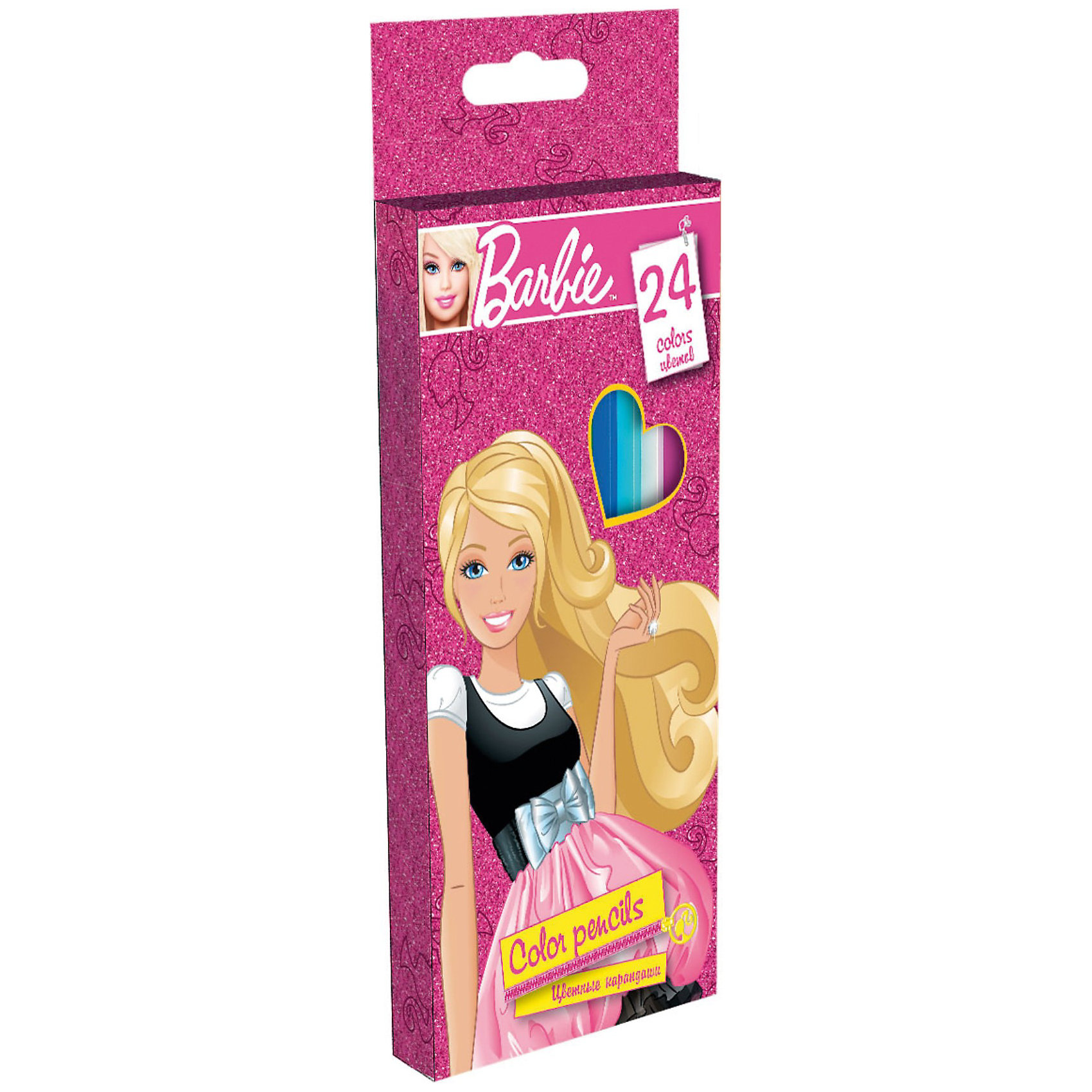 Barbie Набор цветных карандашей 24 цветов Barbie Набор цветных карандашей 24 цветовBarbie<br>Если Ваш ребенок любит рисовать и является поклонником Barbie (Барби), то набор карандашей будет именно тем подарком, который нужен.<br>В наборе: 24 цвета<br><br>Ширина мм: 90<br>Глубина мм: 210<br>Высота мм: 20<br>Вес г: 155<br>Возраст от месяцев: 84<br>Возраст до месяцев: 108<br>Пол: Женский<br>Возраст: Детский<br>SKU: 3109924