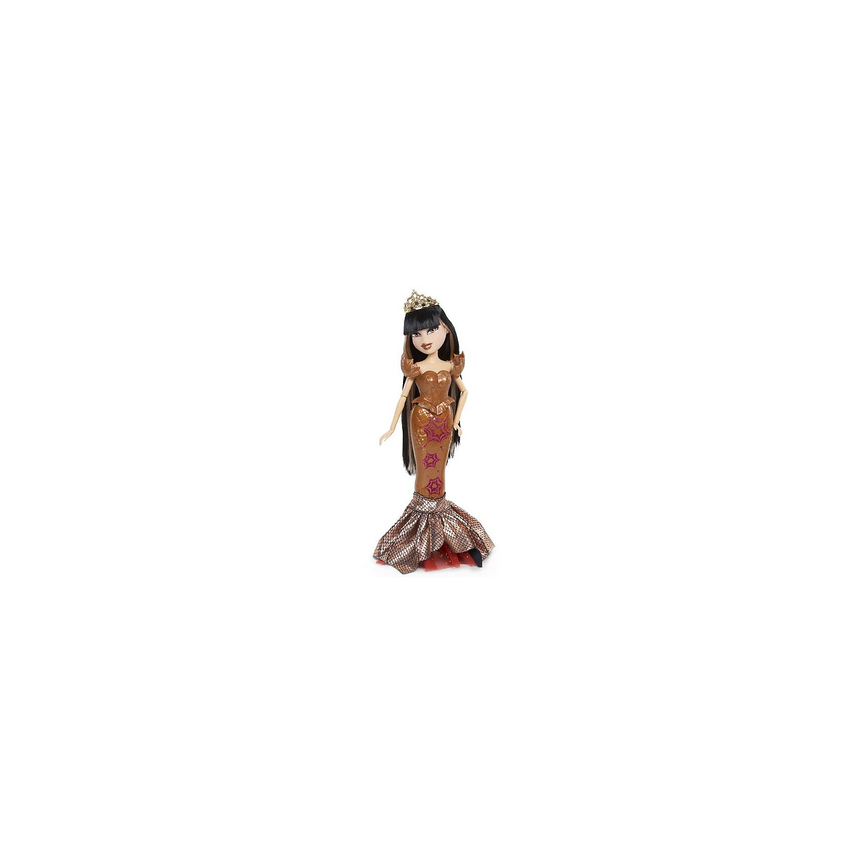 Кукла Русалка Джейд, Bratz Кукла Русалка Джейд, BratzОслепительная представительница королев морского царства - кукла Bratz Русалка, Джейд.<br>Она выглядит утонченно, роскошно, богато и даже мистически. Светлые пряди на длинных черных волосах и густая челка, сверкающая драгоценная корона, яркий макияж и оригинальный костюм подчеркивают этот образ. <br>Русалка Джейд и ее подружки Жасмин и Хлоя могут находиться и на суше, и под водой.<br>С помощью своего таинственного наряда в цвете красного золота, она может быть в костюме русалки, в который входит роскошный хвост с бордовым узором морских звезд, стильный корсет с плечиками в виде ракушек, и блестящий чешуйчатый плавник. Или превратиться в земную красавицу, одев очаровательную пышную юбку черного цвета с красным капроном сверху, черные туфли на высоком каблуке, украшенные золотистыми плавниками сзади. Нужно отсоединить русалочий хвостик на магните и сделать его пышной юбкой.<br><br>Дополнительная информация:<br><br>- высота куклы: 25 см. <br>- материал: нетоксичная пластмасса и текстиль<br>- у куклы сгибаются ручки, ножки и голова куколки подвижны. <br>- в наборе так же есть красная расческа. <br><br>Куклу Bratz Русалка, Джейд можно купить в нашем интернет магазине.<br><br>Ширина мм: 260<br>Глубина мм: 330<br>Высота мм: 65<br>Вес г: 553<br>Возраст от месяцев: 36<br>Возраст до месяцев: 156<br>Пол: Женский<br>Возраст: Детский<br>SKU: 3151430