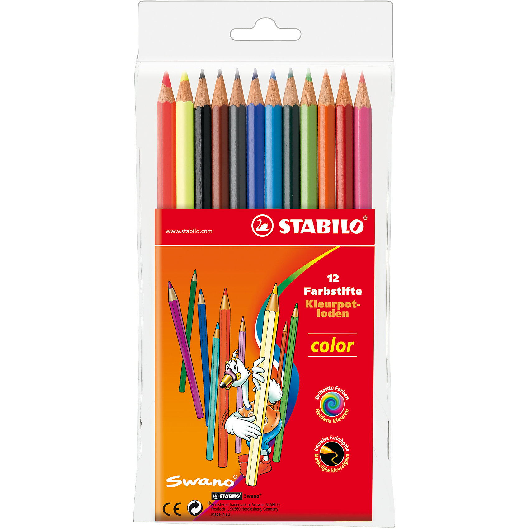STABILO Color Набор цветных карандашей 12цв STABILO Color Набор цветных карандашей 12цвРисование<br>Набор цветных карандашей 10+2 цв. от марки Stabilo<br><br>Эти карандаши созданы немецкой компанией для комфортного и легкого рисования. Легко затачиваются, при этом грифель очень устойчив к поломкам. Цвета яркие, линия мягкая и однородная. Будут долго держаться на бумаге и не выцветать. Рисование помогает детям развивать усидчивость, воображение, образное восприятие мира, а также мелкую моторику рук. <br>Грифель - из высококачественного материала. В наборе - 12 карандашей разных цветов (10 основных цветов и 2 флуоресцентных). Они отлично лежат в руке благодаря удобной форме и качественному покрытию.<br><br>Особенности данной модели:<br><br>комплектация: 12 шт.<br><br>Набор цветных карандашей 10+2 цв. от марки Stabilo можно купить в нашем магазине.<br><br>Ширина мм: 100<br>Глубина мм: 202<br>Высота мм: 10<br>Вес г: 180<br>Возраст от месяцев: 36<br>Возраст до месяцев: 216<br>Пол: Унисекс<br>Возраст: Детский<br>SKU: 3157356