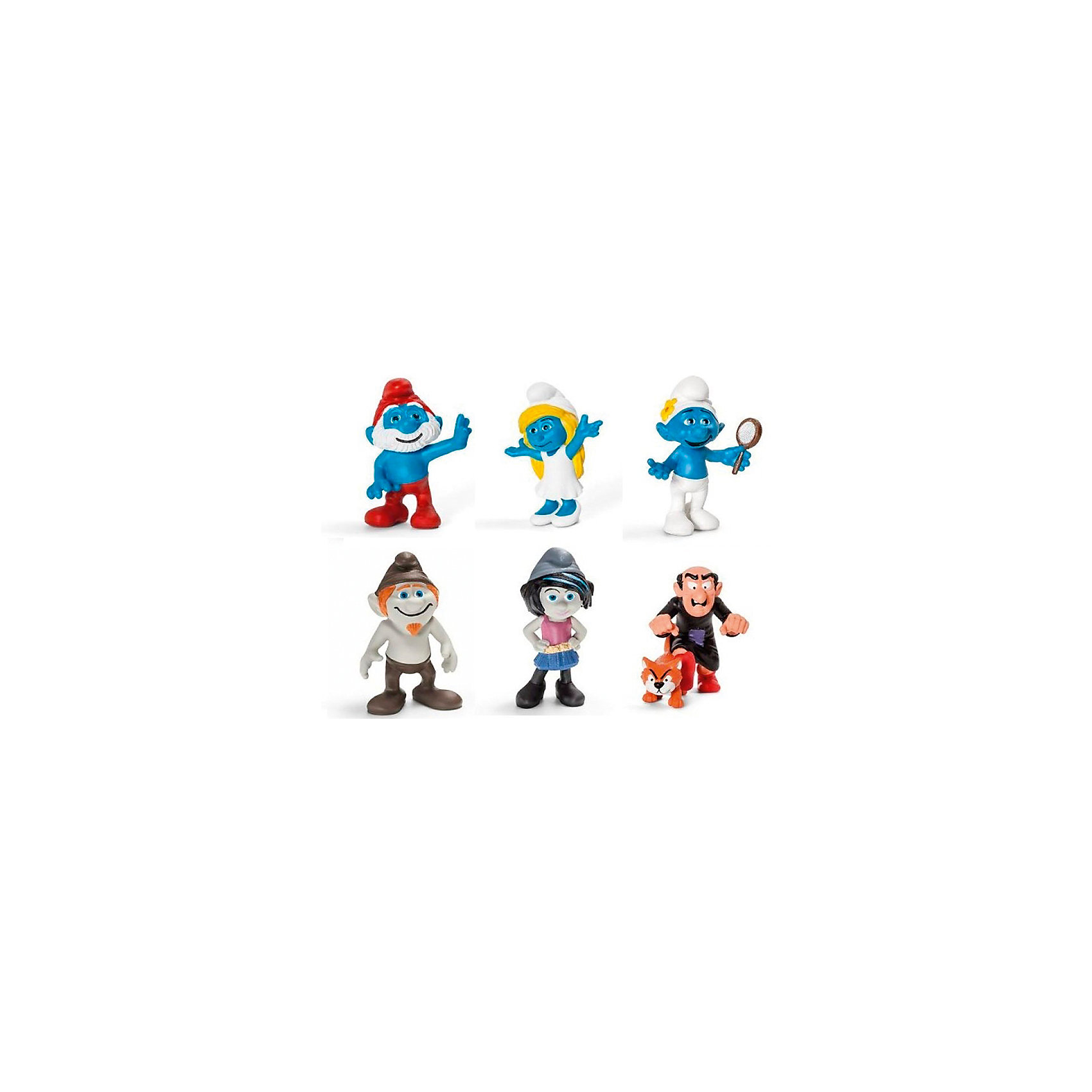 Игровой набор Смурфики-2, 6 фигурок, Schleich Игровой набор Смурфики-2, 6 фигурок, SchleichЛюбимые герои<br>Характеристики:<br><br>• материал: пластик каучуковый;<br>• тематика: «Смурфы -2013»;<br>• комплектация: папа Смурф, Смурфетта, Красавчик, Гаргамель с Азраэлем, Векси, Хакус;<br>• вес: 160 г;<br>• размеры: 19,5х12х11 см;<br>• упаковка: картонная коробка.<br><br>Набор гномов «Кино-2013», Schleich (Шляйх) – эта фигурки самых любимых смурфов, выполненные по мотивам популярного мультфильма «Смурфы в 3D». <br><br>Игрушки имеют миниатюрный размер и легкий вес. Полностью соответствуют облику экранных гроев: папе Смурфу, Смурфетте, Красавчику, Гаргамелю с Азраэлем, Векси и Хакусу.<br><br>Фигурки от Шляйх изготовлены из экологически безопасного каучукового пластика, который устойчив к появлению царапин и сколов. Гномик раскрашен вручную, что обеспечивает высокую детализацию даже самых мелких деталей и элементов.<br><br>Набор гномов «Кино-2013», Schleich можно купить в нашем интернет-магазине.<br><br>Ширина мм: 117<br>Глубина мм: 197<br>Высота мм: 121<br>Вес г: 220<br>Возраст от месяцев: 36<br>Возраст до месяцев: 2147483647<br>Пол: Унисекс<br>Возраст: Детский<br>SKU: 3164152