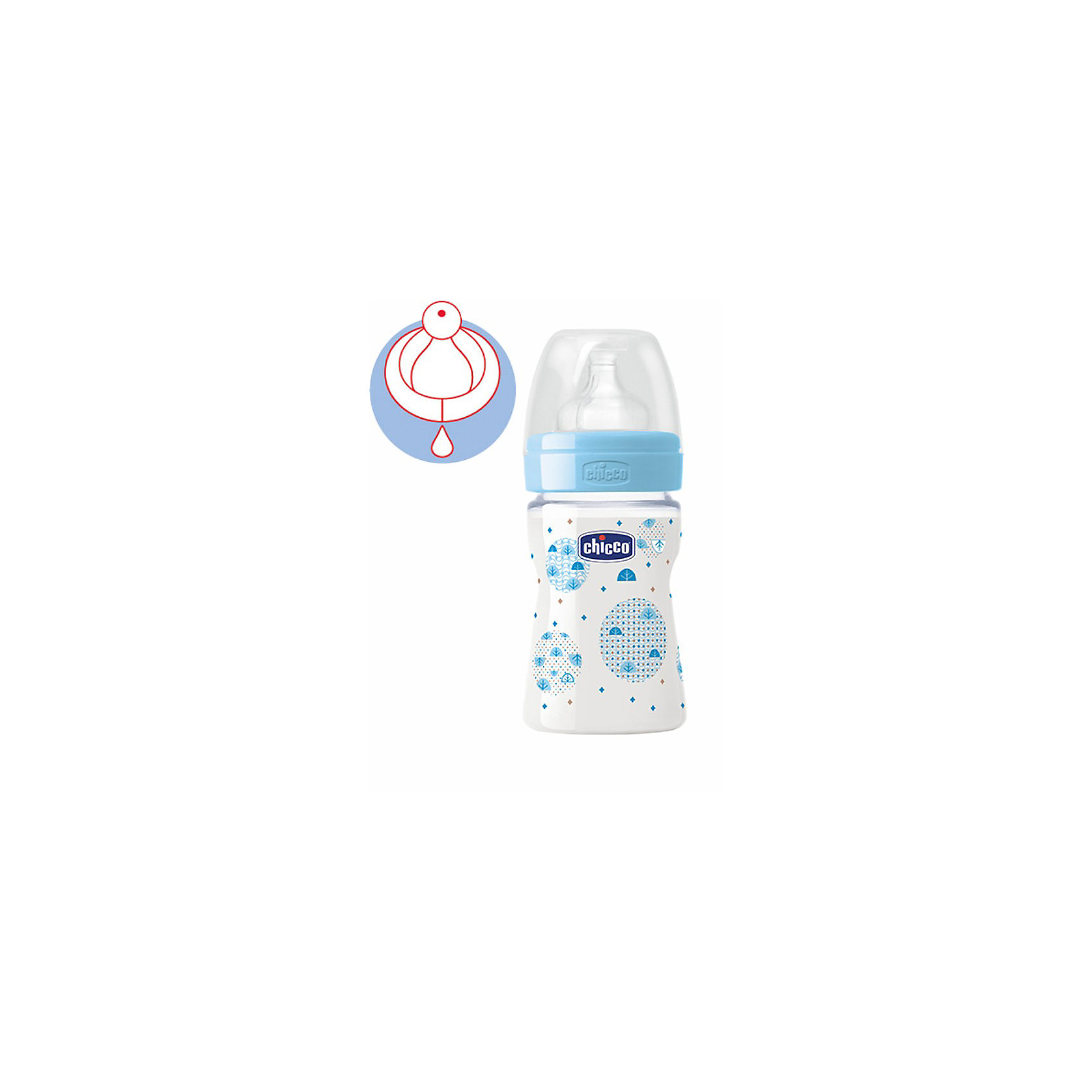 Бутылочка Well-Being Boy 0мес.+,сил.соска,РР,150мл., CHICCO Бутылочка Well-Being Boy 0мес.+,сил.соска,РР,150мл., CHICCOБутылочки и аксессуары<br>Бутылочка Well-Being Boy 0мес.+, сил.соска,РР,150мл., от итальянского производителя высококачественных товаров для детей CHICCO (Чикко). Эта оригинальная бутылочка для мальчиков отлично подходит деткам на смешанном питании. Строение бутылочки позволяет легко держать ее даже самому маленькому ребенку. Безопасные материалы и отсутствие в составе бутылочки и соски бисфенола А отвечают всем необходимым стандартам. Соска выполнена из силикона, полностью прозрачна и не имеет собственного вкуса или запаха. Специальные кольца позволяют иметь более естественные ощущения, а широкое основание добавляет комфорта. Покрытие Mum Effect делает эту соску исключительно мягкой. Клапан для воздуха предотвращает заглатывание воздуха вместе с сосанием и снижает риск появления колик у крохи. Удобный герметичный колпачок сохранит гигиену и позволит брать бутылочку в путешествия. К бутылочке подходят любые соски из серии Well-Being от CHICCO (Чикко).<br><br>Дополнительная информация:<br><br>- Материал: силикон, пластик<br>- Размер соски: 1<br>- Размер отверстия: маленькое, S<br>- Объем: 150 мл. <br><br>Бутылочку Well-Being Boy 0мес.+, сил.соска,РР,150мл, CHICCO (Чикко) можно купить в нашем интернет-магазине.<br>Подробнее:<br>• Для детей в возрасте: от 0 месяцев<br>• Номер товара: 3165447<br>Страна производитель: Италия<br><br>Ширина мм: 165<br>Глубина мм: 68<br>Высота мм: 68<br>Вес г: 87<br>Цвет: синий<br>Возраст от месяцев: 0<br>Возраст до месяцев: 36<br>Пол: Мужской<br>Возраст: Детский<br>SKU: 3165447