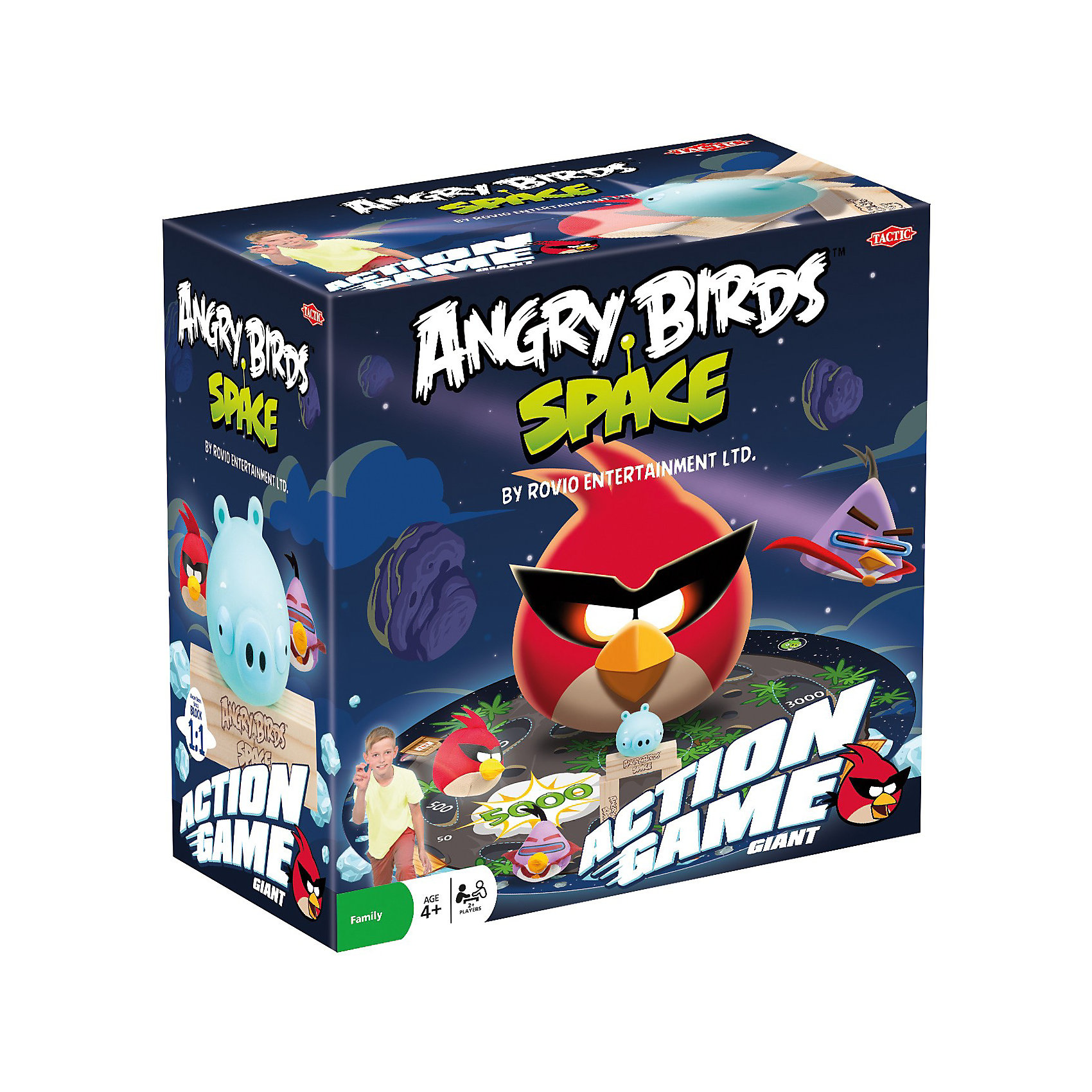 Игра Космос. Angry Birds, Tactic Games Игра Космос. Angry Birds, Tactic GamesПоиграй в Angry Birds (Злые Птички) в реальной жизни! Эта игра для активного отдыха создана специально для поклонников этого знаменитого приложения. Необычный космический дизайн, ледяная свинка, еще больший полет фантазии! Цель игры – сбить свинку!<br><br>Дополнительная информация:<br><br>- В комплект входит: ледяная свинка из пластмассы, красная птичка, лазерная птичка, игровое поле, 5 деревянных брусков, сумка для переноски, 4 пластиковых колышка, блокнот для подсчета очков и правила игры.<br><br>Ширина мм: 250<br>Глубина мм: 250<br>Высота мм: 160<br>Вес г: 900<br>Возраст от месяцев: 48<br>Возраст до месяцев: 192<br>Пол: Унисекс<br>Возраст: Детский<br>SKU: 3174985