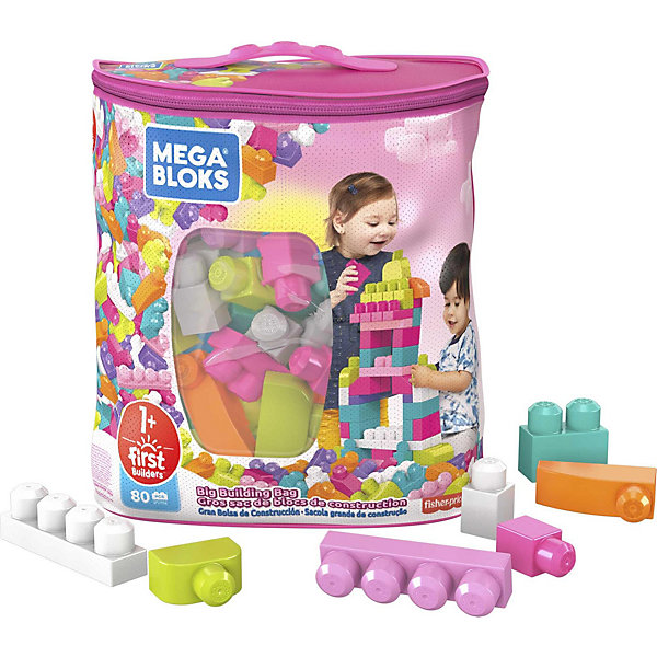 Конструктор 80 деталей First Builders, пастельных цветов, MEGA BLOKS Конструктор 80 деталей First Builders, пастельных цветов, MEGA BLOKSПластмассовые конструкторы<br>Сумка с конструктором Maxi Эко - это конструктор серии First Builder от MEGA BLOKS (Мега Блокс),предназначенный для самых маленьких малышей. Все детали очень крупные, поэтому они не смогут навредить малышу, а играть с ними очень удобно. Внутри вы найдете 80 крупных деталей, из которых можно все что угодно.<br><br>Дополнительная информация:<br><br>- Размер упаковки: 30.5х35.6х17.8 см. <br>- Количество деталей: 80 шт.<br><br>Сумка-конструктор, Maxi пастельных цветов, MEGA BLOKS, 80 дет. можно купить в нашем магазине.<br><br>Ширина мм: 358<br>Глубина мм: 292<br>Высота мм: 200<br>Вес г: 1225<br>Возраст от месяцев: 12<br>Возраст до месяцев: 48<br>Пол: Женский<br>Возраст: Детский<br>SKU: 3180431