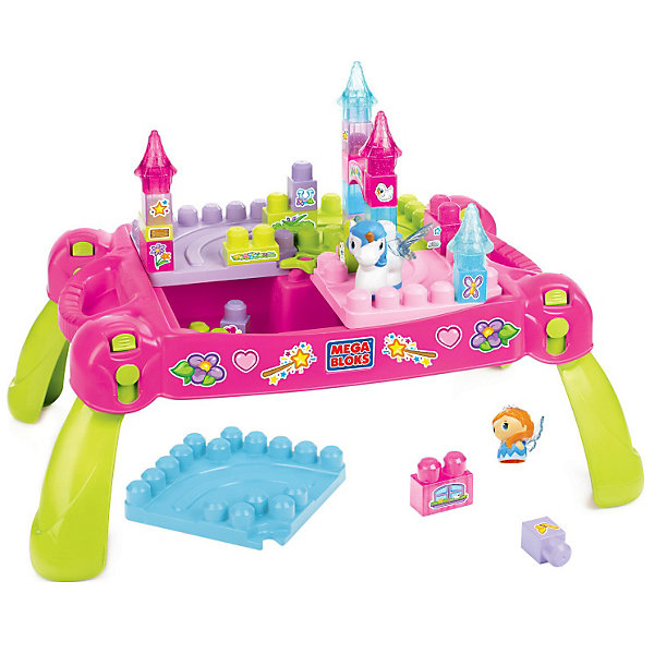Стол для конструирования Маленькая принцесса First Builders MEGA BLOKS Стол для конструирования Маленькая принцесса First Builders MEGA BLOKSПластмассовые конструкторы<br>Стол для конструирования Маленькая принцесса First Builders Mega Bloks (Мега Блокс)<br><br>Стол для конструирования Маленькая принцесса отлично подойдет детям дошкольного возраста. В набор входя двадцать пять сверкающих строительных блоков, а также принцесса и единорог! Из деталей можно строить высокие башни, и замки, которые можно украсить входящими в набор наклейками. Когда играть закончили, можно просто сложить все детали внутрь столика и снять ножки - хранить и брать в дорогу очень удобно. Такая игрушка помогает развить воображение, координацию движений и образное мышление. <br>Стол и детали изготовлены из высококачественных, легких и безопасных для детей материалов, детали окрашены яркими красителями, устойчивыми к выгоранию и истиранию. В комплекте - 30 деталей.<br><br>Дополнительная информация:<br><br>цвет: разноцветный;<br>материал: пластик;<br>комплектация: 30 деталей.<br><br>Стол для конструирования Маленькая принцесса First Builders Mega Bloks (Мега Блокс) можно купить в нашем магазине.<br><br>Ширина мм: 611<br>Глубина мм: 413<br>Высота мм: 139<br>Вес г: 3137<br>Возраст от месяцев: 12<br>Возраст до месяцев: 48<br>Пол: Женский<br>Возраст: Детский<br>SKU: 3180445