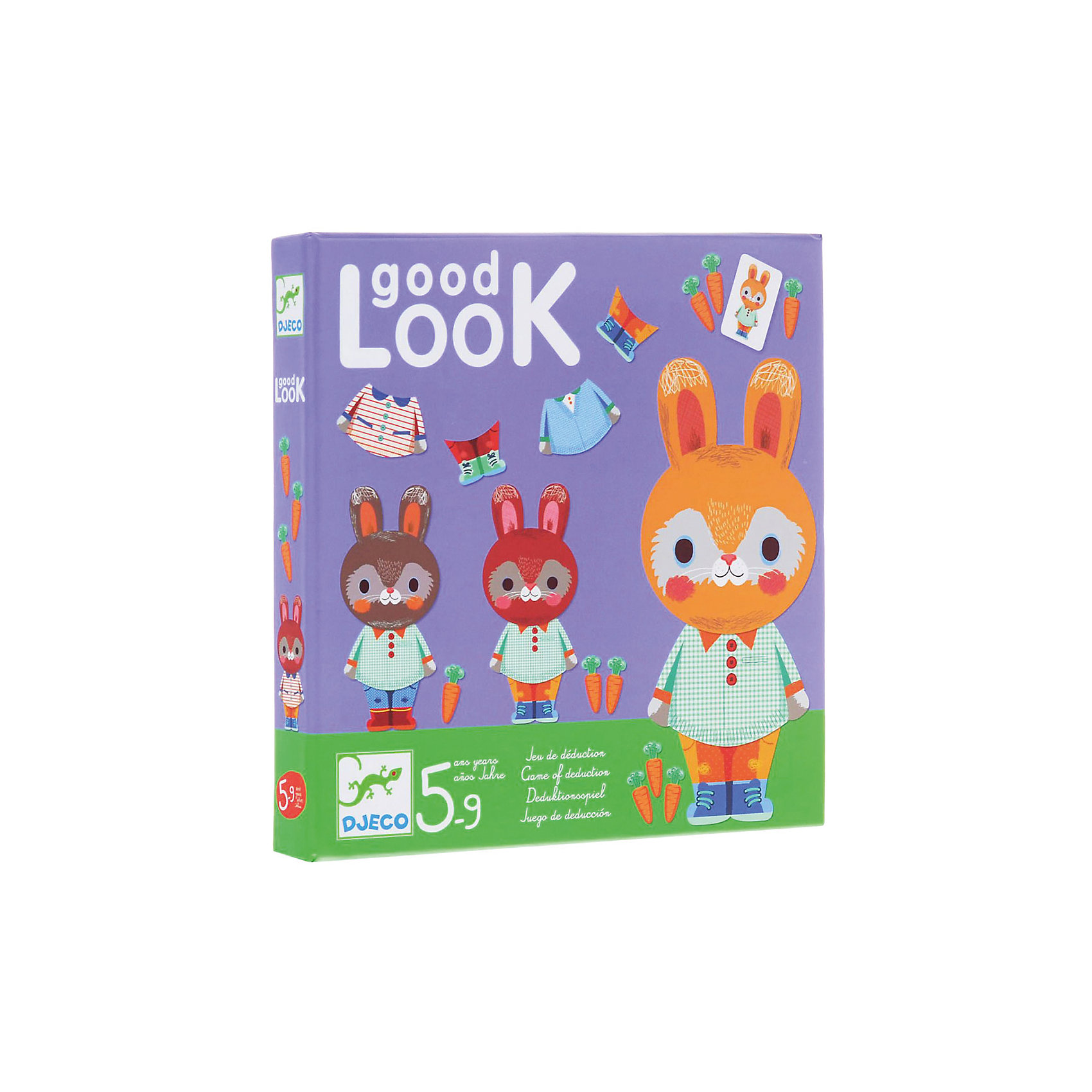 Игра Одень зайку!, DJECO Игра Одень зайку!, DJECOКарточные игры<br>Цель этой интересной детской игры – собрать зайчика в соответствии с изображением на карточке. Ведущий смотрит одну карточку и проверяет, сколько правильных деталей предположил другой игрок. За каждый правильный ответ игрок получает морковку. Если силуэт собран полностью правильно, то раунд выигран и игрок получает жетончики. Если какие-то детали неверны, игрок пытается предложить другие варианты. Выигрывает тот, кто собрал больше всего жетонов. <br>Увлекательная игра на развитие логики, внимательности и усидчивости. <br><br>Дополнительная информация:<br><br>- В комплекте: 27 карт, 27 карт - пазлов, 10 морковок за правильный ответ, 24 жетона.<br><br>Игру Одень зайку!, DJECO (Джеко) можно купить в нашем магазине.<br><br>Ширина мм: 220<br>Глубина мм: 220<br>Высота мм: 30<br>Вес г: 300<br>Возраст от месяцев: 60<br>Возраст до месяцев: 108<br>Пол: Унисекс<br>Возраст: Детский<br>SKU: 3193444