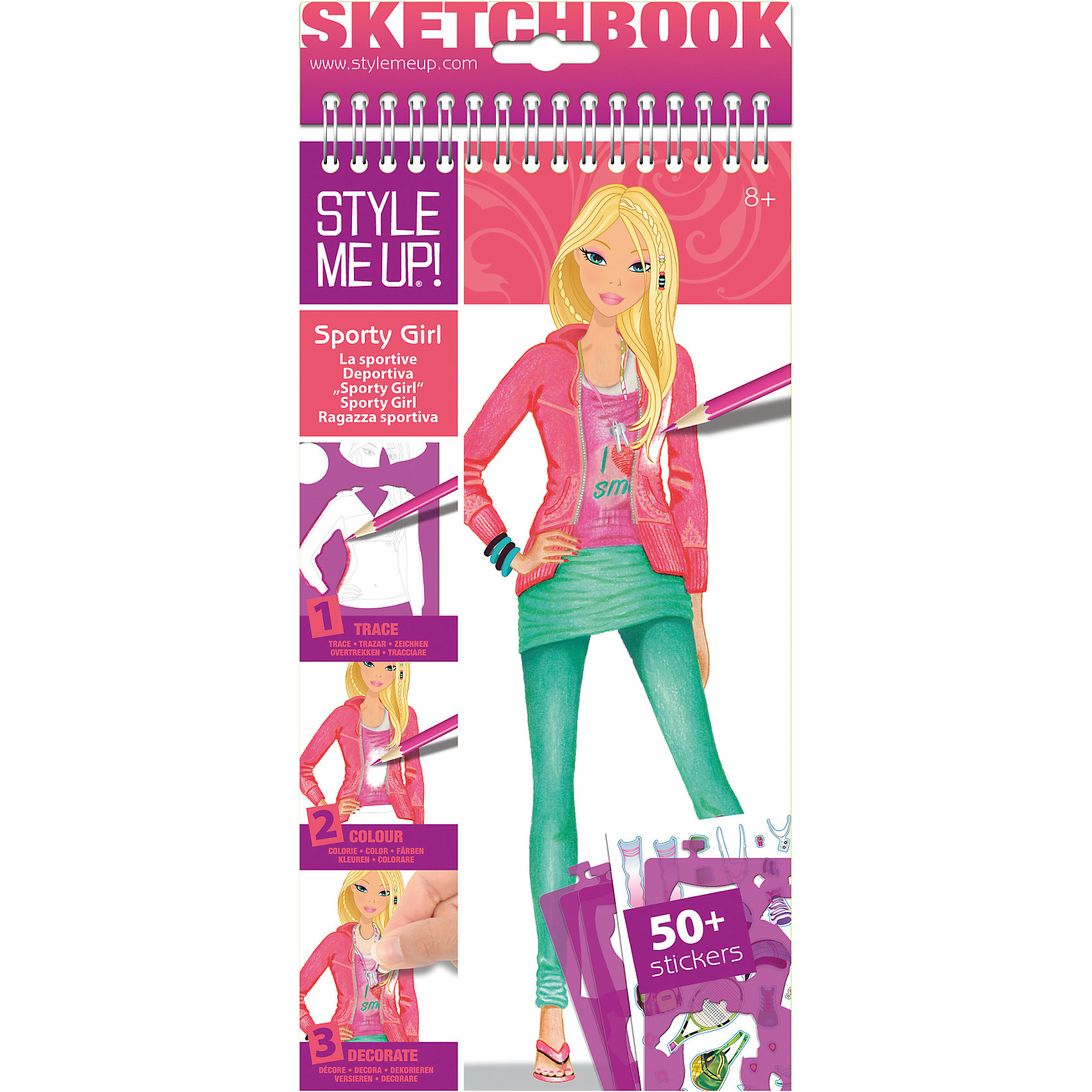 Блокнот с трафаретами Спортсменка, STYLE ME UP! Блокнот с трафаретами Спортсменка, STYLE ME UP!Блокнот с трафаретами Спортсменка, STYLE ME UP! (Стайл Ми Ап) – этот набор для творчества обязательно понравится Вашей дочке.<br>Блокнот с трафаретами Спортсменка, STYLE ME UP - отличный развивающий набор для юного дизайнера одежды, ведь с его помощью можно создать потрясающую коллекцию спортивной одежды. В наборе есть всё необходимое для полёта детской фантазии. Набор отлично развивает аккуратность, усидчивость и вкус девочки.<br><br>Дополнительная информация:<br><br>- Содержание: 40 страниц с эскизами,5 листов с трафаретами, 5 иллюстрированных листа с идеями, 200 различных стикеров, разнообразные стразы и пайетки, декоративный клей, 10 цветных карандашей, иллюстрированные инструкции<br>- Размер в упаковке: 15х33х1,1 см.<br><br>Блокнот с трафаретами Спортсменка, STYLE ME UP! (Стайл Ми Ап) можно купить в нашем интернет-магазине.<br><br>Ширина мм: 295<br>Глубина мм: 154<br>Высота мм: 30<br>Вес г: 307<br>Возраст от месяцев: 96<br>Возраст до месяцев: 144<br>Пол: Женский<br>Возраст: Детский<br>SKU: 3200289