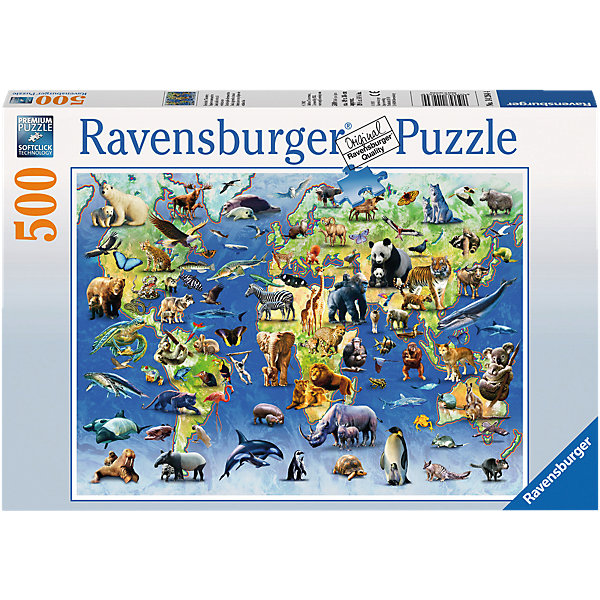 Пазл Животные из красной книги Ravensburger, 500 деталей Пазл Животные из красной книги Ravensburger, 500 деталейПазлы для детей постарше<br>Пазл с рамкой Животные из красной книги Ravensburger (Равенсбургер), 500 деталей с изображением животных, живущих на разных континентах планеты станет прекрасным подарком для юных исследователей флоры и фауны. Он наглядно познакомит детей с множеством обитателей планеты. Пазл состоит из 500-т деталей, в комплект которых входит рамка. Теперь Вам не придётся задумываться об оформлении готовой работы, потому как компания выпустила новую серию пазлов, в которой картонная коробка преобразовывается в рамку для пазлов. Дизайн рамки выполнен в стиле картинки пазлов. Детали пазла от Ravensburger, изготовлены из прочного и качественного картона, который приятно держать в руках, а в процессе сборки, элементы не расслаиваются и не деформируются. Высокое качество полиграфии передает всю красоту морской жизни в естественных великолепных тонах. Вы получите массу положительных эмоций от процесса сборки и готового результата, которое займет почетное место в Вашем доме. <br><br>Дополнительная информация:<br><br>- Набор состоит из 500 фрагментов и рамки;<br>- Наглядное изучение обитателей планеты, стоящих на грани исчезновения;<br>- Яркая картинка, привлекающая внимание;<br>- Размер пазла : 49 х 36 см;<br>- Материал: картон;<br>- Вес: 990 г.<br><br>Пазл с рамкой Животные из красной книги Ravensburger (Равенсбургер), 500 деталей можно купить в нашем интернет-магазине.<br><br>Ширина мм: 339<br>Глубина мм: 233<br>Высота мм: 39<br>Вес г: 518<br>Возраст от месяцев: 144<br>Возраст до месяцев: 228<br>Пол: Унисекс<br>Возраст: Детский<br>Количество деталей: 500<br>SKU: 3284581