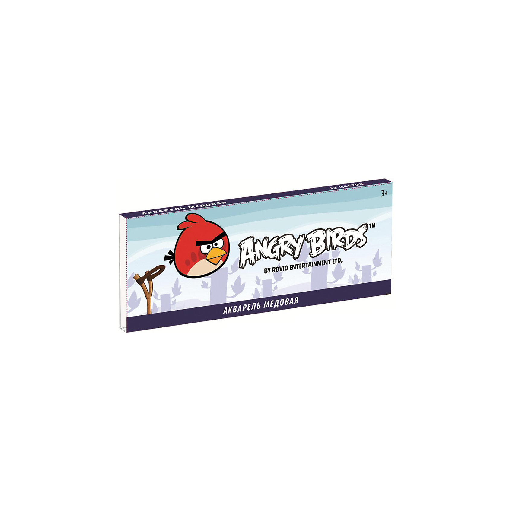 Акварель медовая 12 цветов Angry Birds от myToys Акварель медовая 12 цветов Angry Birds от myToys