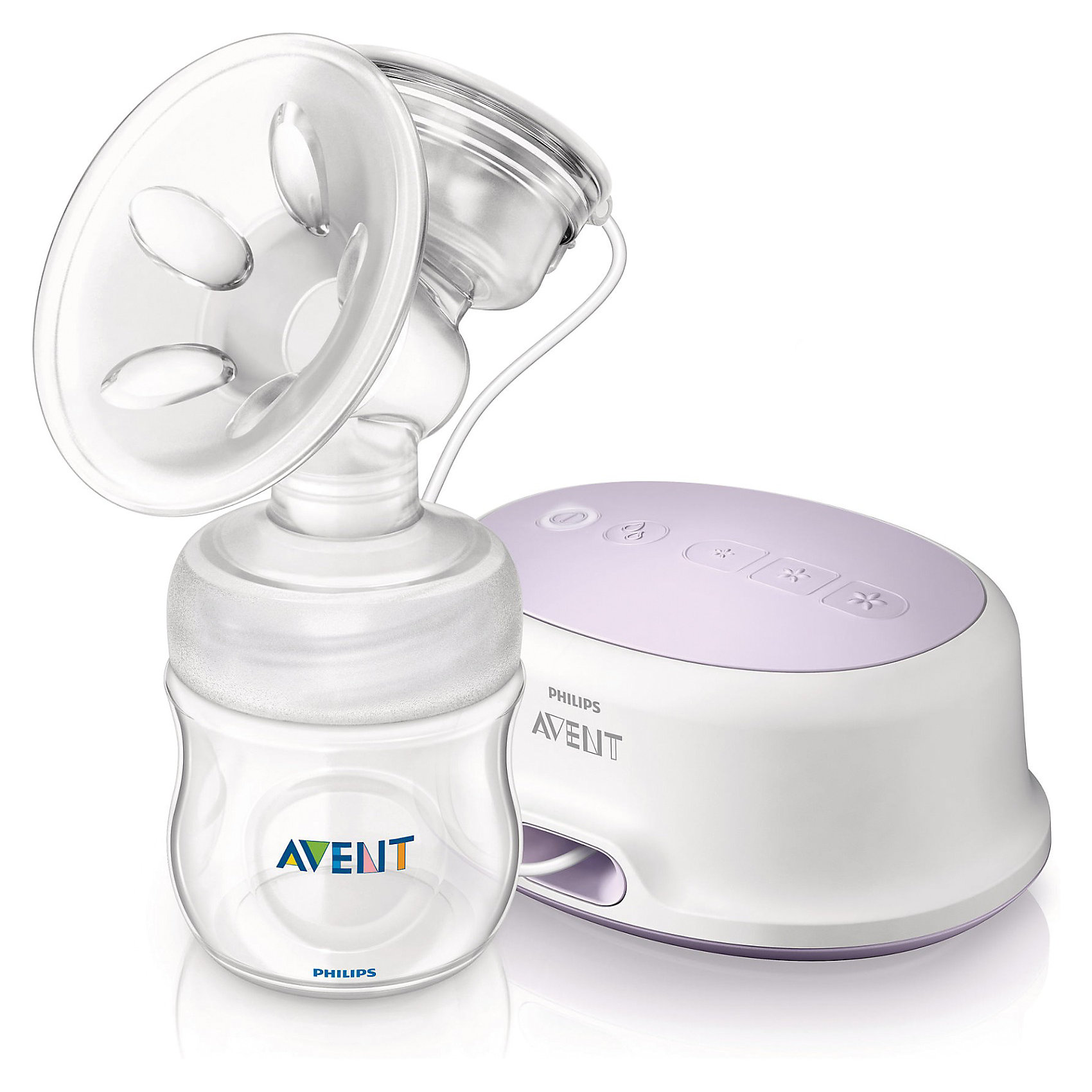 Электронный молокоотсос AVENT Natural SCF332/01 Электронный молокоотсос AVENT Natural SCF332/01Молокоотсосы и аксессуары<br>С помощью электронного молокоотсоса серии Natural SCF332/01 можно сцеживать молоко в удобном положении без необходимости наклоняться вперед, стимулируя приток молока при помощи мягкой массажной насадки.<br><br>Благодаря уникальной форме молокоотсоса молоко из груди поступает прямо в бутылочку, даже если Вы сидите ровно. Это значит, что Вы можете занять более удобное положение во время сцеживания — больше не нужно наклоняться вперед, чтобы все молоко попадало в бутылочку.<br><br>Режим деликатной стимуляции и три варианта настроек сцеживания.<br><br>При включении молокоотсос автоматически запускается в режиме деликатной стимуляции, улучшая приток молока. Затем можно выбрать одну из трех настроек, с которой сцеживание будет наиболее комфортным.<br><br>Новое мягкое бархатистое покрытие массажной насадки оставляет на коже ощущение тепла для комфортной и нежной стимуляции притока молока. Во время сцеживания насадка бережно имитирует процесс сосания груди ребенком, обеспечивая естественный приток и клинически доказанную эффективность.<br><br>Дополнительная информация:<br><br>- Бутылочка и соска серии Natural в комплекте.<br><br>- Компактный легкий дизайн (Для удобства в дороге и компактности при хранении трубку можно просто накрутить на основу. Аккумуляторы упрощают использование молокоотсоса в дороге.)<br><br>- Простая сборка. Определение порядка соединения деталей на глаз.<br><br>- Совместим с другими изделиями для кормления Philips AVENT (Авент).<br><br>- Простота очистки благодаря небольшому количеству отдельных деталей (Все части прибора, кроме электрических, подходят для мытья в посудомоечной машине.)<br><br>- Простое управление одним нажатием кнопки.<br><br>Материал<br><br>Молокоотсос: Полипропилен, Не содержит бисфенол-А<br>Бутылочка: Полипропилен, Не содержит бисфенол-А<br>Соска: Силиконовая, Не содержит бисфенол-А<br><br>В комплект входят:<br><br>Корпус молокоотсоса: 1 шт.<br>Основа вместе с трубкой: 1 шт.<br>Насадка стандартного размера: 1 шт.<br>Бутылочка серии Natural 125 мл: 1 шт.<br>Ультрамягкая соска для новорожденных: 1 шт.<br>Крышка для транспортировки: 1 шт.<br>Крышка для хранения молока: 1 шт.<br>Пробный комплект вкладышей для бюстгальтера: 2 шт. (2 вкладыша для дневного времени суток и 2 вкладыша для ночного времени суток)<br>Запасная диафрагма: 1 шт.<br><br>Ширина мм: 95<br>Глубина мм: 302<br>Высота мм: 234<br>Вес г: 973<br>Возраст от месяцев: 0<br>Возраст до месяцев: 24<br>Пол: Унисекс<br>Возраст: Детский<br>SKU: 3291851