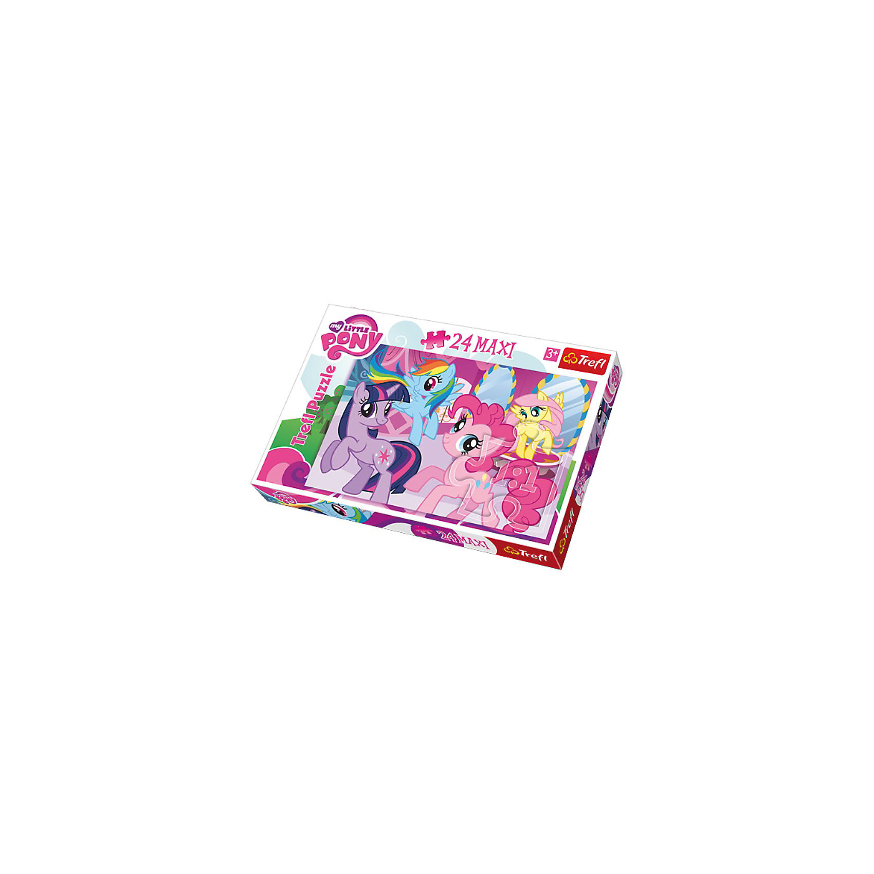 Пазл Пони среди друзей, 24 детали, My little Pony Пазл Пони среди друзей, 24 детали, My little PonyПазлы для малышей<br>Пазл Пони среди друзей от Trefl - увлекательный набор для творчества, который будет отличным подарком для Вашей девочки. С помощью входящих в набор деталей она сможет собрать красочную картинку с любимыми многими девочками лошадками из мультфильма Моя маленькая пони (My Little Pony). Пазл отличается высоким качеством полиграфии и насыщенными цветами, детали прекрасно скрепляются между собой. Собирание пазла способствует развитию логического мышления, внимания, мелкой моторики и координации движений.<br> <br>Дополнительная информация:<br><br>- Материал: картон. <br>- Размер собранной картинки: 60 х 40 см.<br>- Размер упаковки: 24,3 x 9 x 34 см.<br>- Вес: 190 гр.<br><br>Пазл Пони среди друзей, Trefl можно купить в нашем интернет-магазине.<br><br>Ширина мм: 400<br>Глубина мм: 265<br>Высота мм: 45<br>Вес г: 649<br>Возраст от месяцев: 48<br>Возраст до месяцев: 72<br>Пол: Женский<br>Возраст: Детский<br>Количество деталей: 24<br>SKU: 3306007
