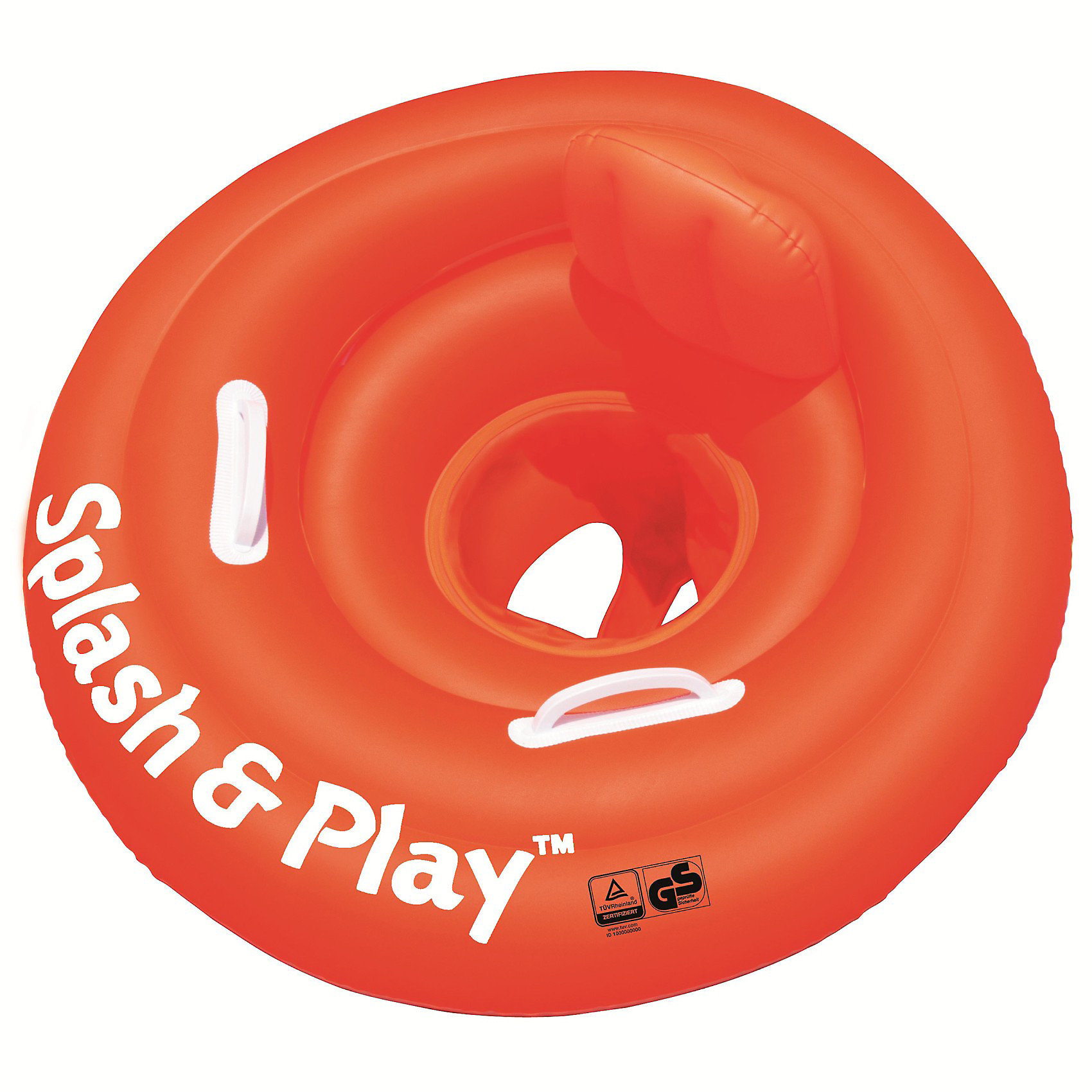 Круг для плавания с сиденьем, спинкой и ручками Splash&Play, 69 см, Bestway Круг для плавания с сиденьем, спинкой и ручками Splash&Play, 69 см, BestwayКруги и нарукавники<br>Характеристики товара:<br><br>• материал: винил<br>• цвет: оранжевый<br>• размер: 69 см<br>• легкий материал<br>• отверстия для ног<br>• удобное сиденье со спинкой и ручками <br>• трехкамерная конструкция обеспечивает надежность<br>• надувной <br>• яркий цвет<br>• комфортный<br>• хорошо заметен на воде<br>• возраст: от 0 мес<br>• страна бренда: США, Китай<br>• страна производства: Китай<br><br>Это отличный способ научить малышей не бояться воды и обеспечить детям веселое времяпровождение! Круг поможет ребенку больше времени проводить на воде.<br><br>Предмет сделан из прочного материала, но очень легкого - отлично держится на воде. Круг легкий, его удобно брать с собой. Изделие произведено из качественных и безопасных для детей материалов.<br><br>Круг для плавания с сиденьем и спинкой и ручками Splash&Play, 69 см, от бренда Bestway (Бествей) можно купить в нашем интернет-магазине.<br><br>Ширина мм: 195<br>Глубина мм: 200<br>Высота мм: 50<br>Вес г: 540<br>Возраст от месяцев: 0<br>Возраст до месяцев: 12<br>Пол: Унисекс<br>Возраст: Детский<br>SKU: 3340141