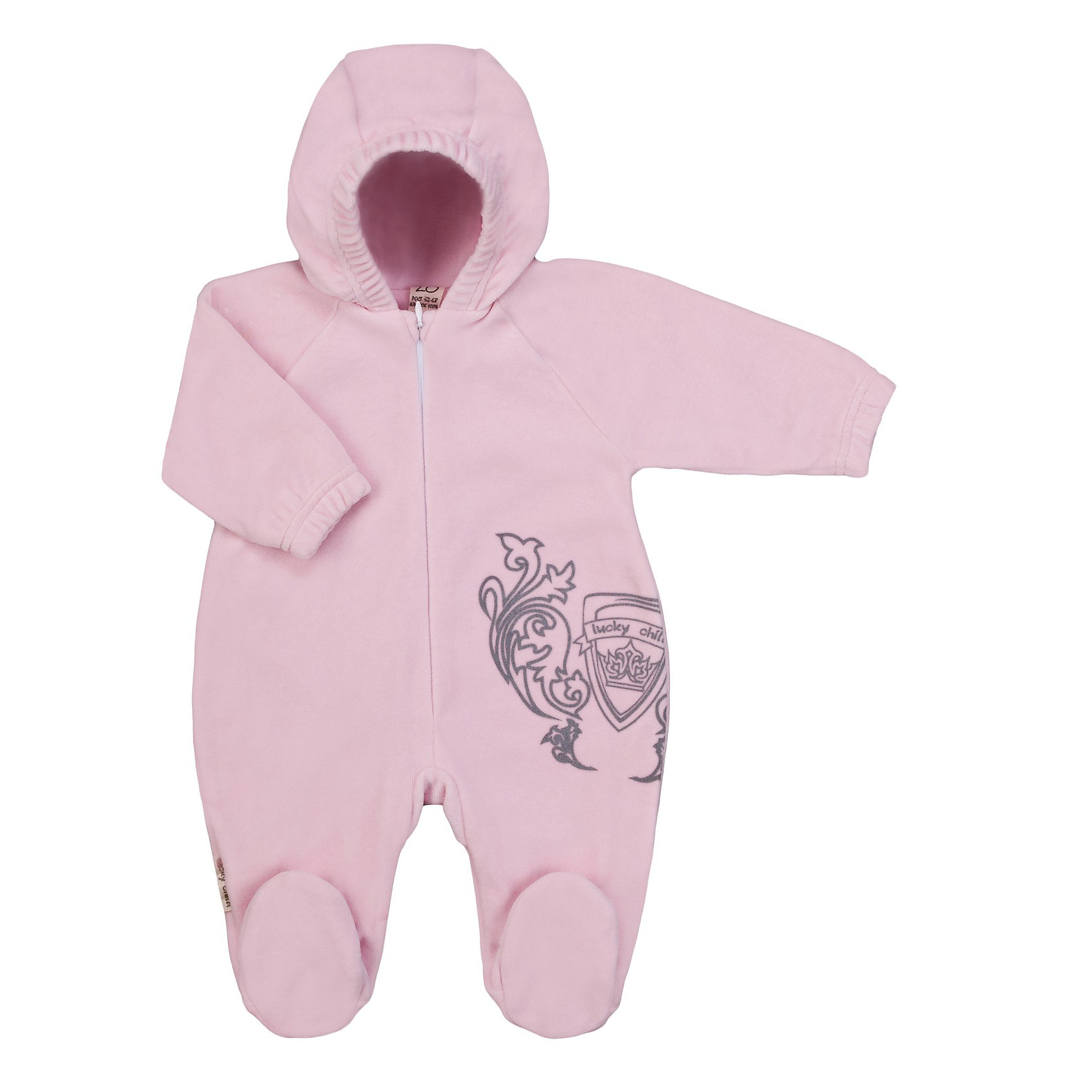 Комбинезон для девочки Lucky Child Комбинезон для девочки Lucky ChildКомбинезоны<br>Комбинезон для девочки от известной марки Lucky Child.<br>Комбинезон из велюра на подкладке.<br>Состав:<br>100% хлопок<br><br>Ширина мм: 157<br>Глубина мм: 13<br>Высота мм: 119<br>Вес г: 200<br>Цвет: розовый<br>Возраст от месяцев: 6<br>Возраст до месяцев: 9<br>Пол: Женский<br>Возраст: Детский<br>Размер: 68/74,56/62,80/86,74/80,62/68<br>SKU: 3340817