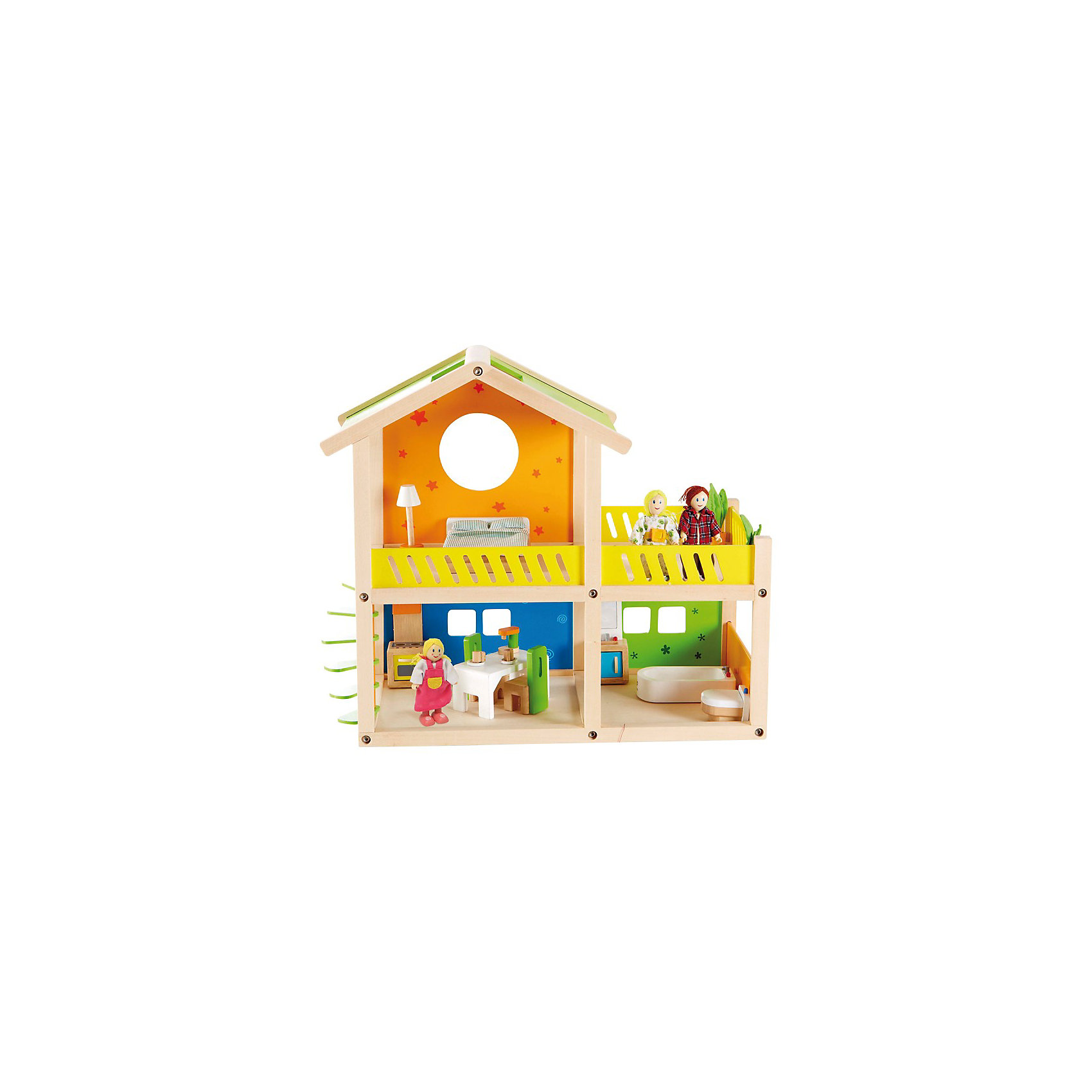Hape Кукольный домик
с мебелью и фигурками, Hape