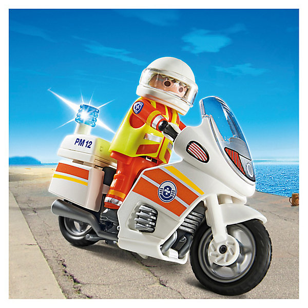 PLAYMOBIL 5544 Береговая охрана: Мотоцикл первой помощи с мигалкой PLAYMOBIL 5544 Береговая охрана: Мотоцикл первой помощи с мигалкойПластмассовые конструкторы<br>Конструктор PLAYMOBIL (Плеймобил) 5544 Береговая охрана: Мотоцикл первой помощи с мигалкой - находка для заботливых родителей! Конструктор Вашего ребенка должен быть именно таким: красочным, безопасным и очень интересным. Серия Береговая охрана посвящена важной работе команды, которая следит за безопасностью судов и пассажиров во вверенной ей акватории. У службы много техники и оборудования с помощью которого они с успехом проводят сложные спасательные операции на воде. Мотоцикл первой помощи с мигалкой вмиг доставит спасателя к месту назначения. Если случилась беда спасатель легко включит мигалку, перекроет движение и домчится до вертолета или лодки. Спасатель всегда готов к вызову: на нем специальный костюм и жилет. С помощью этого замечательного набора Вы сможете с легкостью показать ребенку правила оказания первой помощи. Создай увлекательные сюжеты с набором Мотоцикл первой помощи с мигалкой или объедини его с другими наборами серии и игра станет еще интереснее. Придумывая замечательные сюжеты с деталями конструктора, Ваш ребенок развивает фантазию, учится заботе и просто прекрасно проводит время!<br><br>Дополнительная информация:<br><br>- Конструкторы PLAYMOBIL (Плеймобил) отлично развивают мелкую моторику, фантазию и воображение;<br>- В наборе: минифигурка спасателя, мотоцикл, аксессуары;<br>- Количество деталей: 5 шт;<br>- Материал: безопасный пластик;<br>- Для работы требуются 3 батарейки 1,5V (нет в комплекте);<br>- Размер минифигурки: 7,5 см;<br>- Размер упаковки: 15 х 5 х 15 см<br><br>Конструктор PLAYMOBIL (Плеймобил) 5544 Береговая охрана: Мотоцикл первой помощи с мигалкой можно купить в нашем интернет-магазине.<br><br>Ширина мм: 155<br>Глубина мм: 154<br>Высота мм: 55<br>Вес г: 122<br>Возраст от месяцев: 48<br>Возраст до месяцев: 120<br>Пол: Мужской<br>Возраст: Детский<br>SKU: 3350648