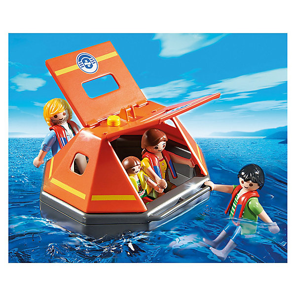 PLAYMOBIL 5545 Береговая охрана: Спасательный плот PLAYMOBIL 5545 Береговая охрана: Спасательный плотПластмассовые конструкторы<br>Конструктор PLAYMOBIL (Плеймобил) 5545 Береговая охрана: Спасательный плот - находка для заботливых родителей! Конструктор Вашего ребенка должен быть именно таким: красочным, безопасным и очень интересным. Серия Береговая охрана посвящена важной работе команды, которая следит за безопасностью судов и пассажиров во вверенной ей акватории. У службы много техники и оборудования с помощью которого они с успехом проводят сложные спасательные операции на воде. Четверо пассажиров спасаются после кораблекрушения на спасательном плоту. Они надели спасательные жилеты и двигаются к берегу. Плот отлично держится на воде и специально оборудован, чтобы защитить людей от дождя и ветра. Если выглянуло яркое солнце, боковины плота можно открыть. С помощью этого замечательного набора Вы сможете с легкостью показать ребенку правила поведения на воде. Создай увлекательные сюжеты с набором Спасательный плот или объедини его с другими наборами серии и игра станет еще интереснее. Придумывая замечательные сюжеты с деталями конструктора, Ваш ребенок развивает фантазию, учится заботе и просто прекрасно проводит время!<br><br>Дополнительная информация:<br><br>- Конструкторы PLAYMOBIL (Плеймобил) отлично развивают мелкую моторику, фантазию и воображение;<br>- В наборе: 4 минифигурки в спасательных жилетах, детали для постройки плота;<br>- Количество деталей: 13 шт;<br>- Материал: безопасный пластик;<br>- Размер минифигурок взрослых: 7,5 см;<br>- Размер минифигурки ребенка: 5,2 см;<br>- Размер упаковки: 20 х 10 х 25 см<br><br>Конструктор PLAYMOBIL (Плеймобил) 5545 Береговая охрана: Спасательный плот можно купить в нашем интернет-магазине.<br><br>Ширина мм: 255<br>Глубина мм: 205<br>Высота мм: 104<br>Вес г: 257<br>Возраст от месяцев: 48<br>Возраст до месяцев: 120<br>Пол: Мужской<br>Возраст: Детский<br>SKU: 3350649