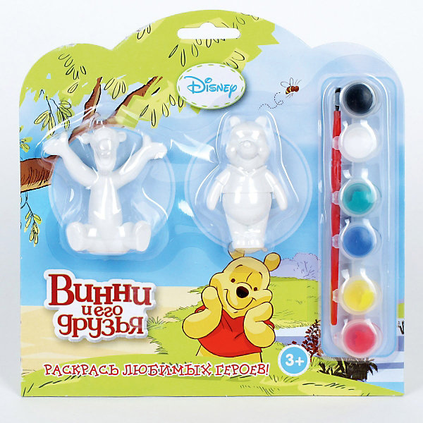 Набор-раскраска, Винни-Пух и Тигра, 2 фигурки Набор-раскраска, Винни-Пух и Тигра, 2 фигуркиНаборы для раскрашивания<br>Набор-раскраска, Винни-Пух и Тигра, 2 фигурки. <br>Станет прекрасным развивающим творческие способности Вашего малыша подарком. Понятная инструкция и полный комплект всего необходимого помогут Вашему юному мастеру создать настоящий шедевр! <br><br>Дополнительная информация:<br><br>В набор входит:<br> 2 фигурки из гипса, <br>кисточка и краски 6 цветов.<br><br>Надолго сохранит воспоминания о прекрасных минутах творчества!<br>Можно с легкостью приобрести в нашем интернет-магазине!<br><br>Ширина мм: 20<br>Глубина мм: 210<br>Высота мм: 200<br>Вес г: 160<br>Возраст от месяцев: 48<br>Возраст до месяцев: 84<br>Пол: Унисекс<br>Возраст: Детский<br>SKU: 3361247