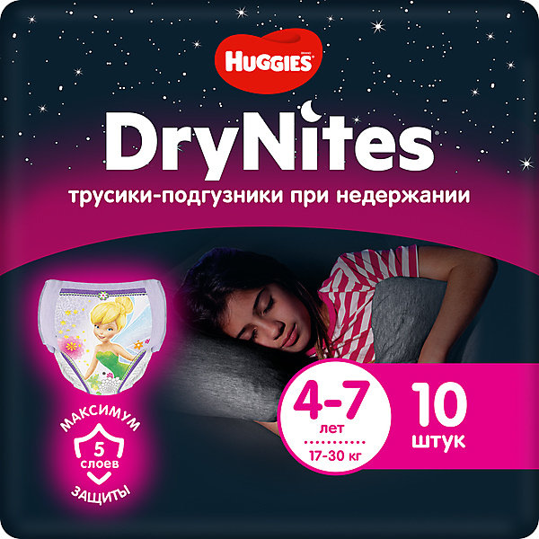 Трусики Huggies DryNites для девочек 4-7 лет, 17-30 кг, 10 шт, Трусики Huggies DryNites для девочек 4-7 лет, 17-30 кг, 10 шт.
Трусики Huggies DryNites для девочек 4-7 лет, 17-30 кг, 10 шт, Трусики Huggies DryNites для девочек 4-7 лет, 17-30 кг, 10 шт.