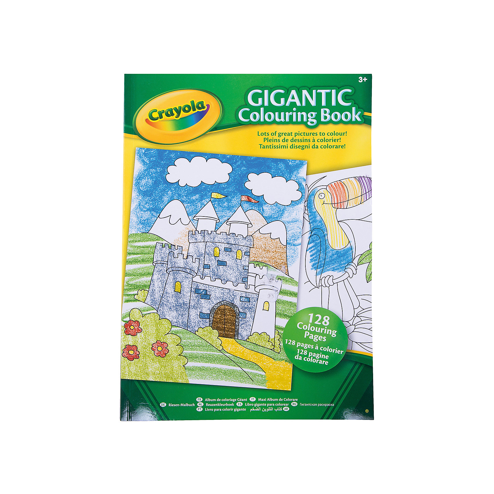 Большая раскраска, Crayola Большая раскраска, CrayolaРисование<br>Гигантская раскраска от Crayola – это 128 страниц настоящего счастья для любого малыша старше 3х лет. Раскраска имеет формат А4, ее удобно держать, удобно раскладывать на столе. Благодаря большому формату рисунки легко раскрашивать.<br>На страницах гигантской раскраски притаились чудесные замки, восхитительные тропические птицы, песчаные пляжи, ночные пейзажи… Пока все они черно-белые, но с помощью карандашей, красок или мелков их легко превратить в настоящие многоцветные шедевры. <br>В дождливый или в солнечный день, дома или в гостях, в поезде, в автомобиле, в детском саду или на перемене в школе, в одиночку или с друзьями вытаскивайте из рюкзака гигантскую раскраску и начинайте творить! <br><br>Станет прекрасным подарком любому малышу!<br><br>Большую раскраску, Crayola (Крайола) можно приобрести в нашем интернет магазине<br><br>Ширина мм: 285<br>Глубина мм: 205<br>Высота мм: 15<br>Вес г: 300<br>Возраст от месяцев: 36<br>Возраст до месяцев: 60<br>Пол: Унисекс<br>Возраст: Детский<br>SKU: 3371793