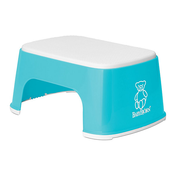 Стульчик-подставка BabyBjorn, бирюзовый. Стульчик-подставка BabyBjorn, бирюзовый.Накладки на унитаз и стульчики-подставки<br>Стульчик-подставка BabyBjorn, бирюзовый.<br>Стульчик-подставка BabyBjorn - безопасный шаг наверх!<br>Со стульчиком-подставкой Ваш ребенок легко и спокойно может почистить зубы или вымыть руки, не обращаясь к Вам за помощью. Резиновая поверхность стульчика-подставки создана для того, чтобы ребенок не поскользнулся, даже если его ножки мокрые. Надежная резиновая прокладка на основании предотвращает скольжение подставки.<br>Стульчик легко содержать в чистоте - просто ополосните его под краном.<br>Широкая цветовая гамма дает возможность выбрать максимально подходящий для вашей ванной комнаты цвет.<br>Проверено немецкой службой технического контроля T?V.<br>Размер: 35 х 24 х 16 см.<br>Максимальный вес для BABYBJ?RN Стульчика–подставки не установлен. Изделие предназначено для детей. BABYBJ?RN Стульчик–подставка достаточно прочен, чтобы выдержать взрослого, но он однозначно рассчитан на детей.<br>Стульчик-подставку BabyBjorn бирюзового цвета можно купить в нашем интернет-магазине.<br><br>Ширина мм: 348<br>Глубина мм: 248<br>Высота мм: 159<br>Вес г: 578<br>Цвет: бирюзовый<br>Возраст от месяцев: 8<br>Возраст до месяцев: 36<br>Пол: Унисекс<br>Возраст: Детский<br>SKU: 3380611