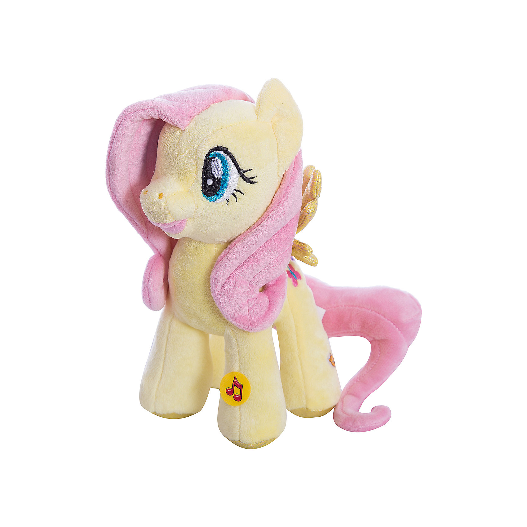 Мягкая игрушка Пони Флаттершай, со светом и звуком, My little Pony, МУЛЬТИ-ПУЛЬТИ Мягкая игрушка Пони Флаттершай, со светом и звуком, My little Pony, МУЛЬТИ-ПУЛЬТИОзвученные мягкие игрушки<br>Мягкая игрушка Мульти-Пульти пони из мультсериала My Little Pony станет замечательным подарком для Вашей девочки. Пони Флаттершай из волшебного королевства очень красива, у нее розовая грива и хвост, игрушка очень мягкая и приятная на ощупь. Если нажать ей на ножку, то она заговорит или будет петь песню из мультика, игрушка также обладает световым эффектом. <br><br>Дополнительная информация:<br><br>- Материал: текстиль, синтепон.<br>- Требуются батарейки: 3* LR44 (входят в комплект).<br>- Высота игрушки: 23 см.<br>- Размер упаковки: 23 x 17 x 8 см<br>- Вес: 0.23 кг.<br><br>Мягкую игрушку Пони Флаттершай My little Pony от Мульти-Пульти можно купить в нашем магазине.<br><br>Ширина мм: 130<br>Глубина мм: 230<br>Высота мм: 340<br>Вес г: 109<br>Возраст от месяцев: 24<br>Возраст до месяцев: 1188<br>Пол: Унисекс<br>Возраст: Детский<br>SKU: 3384136