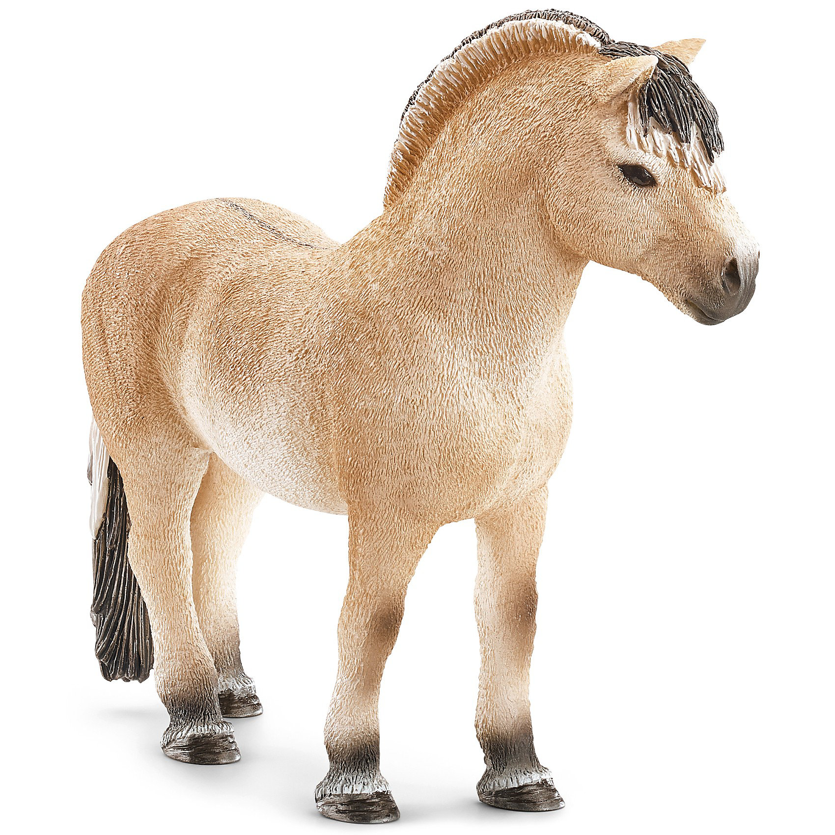 Фиордская лошадь: жеребец, Schleich Фиордская лошадь: жеребец, SchleichМир животных<br>Фиордская лошадь: жеребец, Schleich (Шляйх) - коллекционная и игровая фигурка от немецкого производителя Schleich (Шляйх).<br>Великолепная фигурка Фиордской лошади разнообразит игру вашего ребенка и станет достойным пополнением его коллекции фигурок от Schleich (Шляйх). Фиордская порода лошадей отличаются небольшим размером, при этом это очень сильные и мощные лошади с широкой шеей и невысокими ногами. Фиордская порода лошадей очень похожа на дикий лошадей Восточной Европы и Азии. Их превосходную гриву подрезают таким образом, чтобы она стояла вертикально и проходила вдоль всей спины до самого хвоста. Сейчас эти лошади используются для соревнований. Все фигурки Schleich (Шляйх) сделаны из гипоаллергенных высокотехнологичных материалов, раскрашены вручную и не вызывают аллергии у ребенка. Прекрасно выполненные фигурки Schleich (Шляйх) отличаются высочайшим качеством игрушек ручной работы. Все они создаются при постоянном сотрудничестве с Берлинским зоопарком, а потому, являются максимально точной копией настоящих животных. Каждая фигурка разработана с учетом исследований в области педагогики и производится как настоящее произведение для маленьких детских ручек.<br><br>Дополнительная информация:<br><br>-Размер фигурки: 3,6 x 11,4 x 9,9 см.<br>-Вес фигурки: 100 грамм<br>-Материал: каучуковый пластик<br><br>Фиордская лошадь: жеребец, Schleich (Шляйх) - ваш ребенок будет наслаждаться игрой с новой восхитительной игрушкой.<br><br>Фигурку Фиордской лошади: жеребца, Schleich (Шляйх) можно купить в нашем интернет-магазине.<br><br>Ширина мм: 141<br>Глубина мм: 106<br>Высота мм: 40<br>Вес г: 110<br>Возраст от месяцев: 36<br>Возраст до месяцев: 96<br>Пол: Женский<br>Возраст: Детский<br>SKU: 3443123