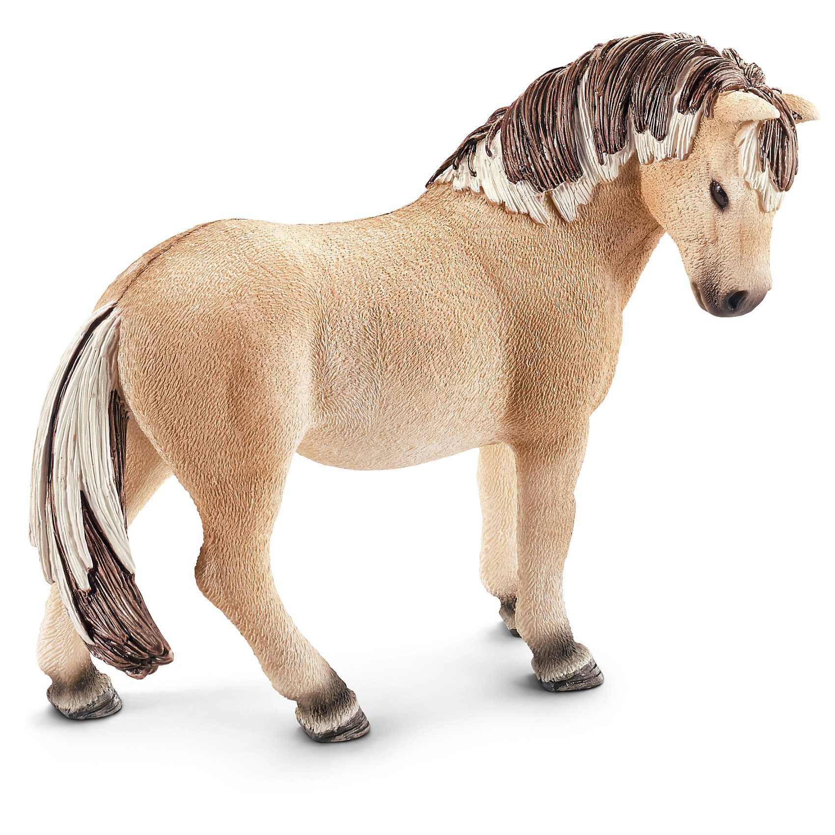 Фиордская лошадь: кобыла, Schleich Фиордская лошадь: кобыла, SchleichМир животных<br>Фиордская лошадь: кобыла, Schleich (Шляйх) - коллекционная и игровая фигурка от немецкого производителя Schleich (Шляйх).<br>Великолепная фигурка Фиордской лошади разнообразит игру вашего ребенка и станет достойным пополнением его коллекции фигурок от Schleich (Шляйх). Фиордская порода лошадей отличаются небольшим размером, при этом это очень сильные и мощные лошади с широкой шеей и невысокими ногами. Фиордская порода лошадей очень похожа на дикий лошадей Восточной Европы и Азии. Их превосходную гриву подрезают таким образом, чтобы она стояла вертикально и проходила вдоль всей спины до самого хвоста. Сейчас эти лошади используются для соревнований. Все фигурки Schleich (Шляйх) сделаны из гипоаллергенных высокотехнологичных материалов, раскрашены вручную и не вызывают аллергии у ребенка. Прекрасно выполненные фигурки Schleich (Шляйх) отличаются высочайшим качеством игрушек ручной работы. Все они создаются при постоянном сотрудничестве с Берлинским зоопарком, а потому, являются максимально точной копией настоящих животных. Каждая фигурка разработана с учетом исследований в области педагогики и производится как настоящее произведение для маленьких детских ручек.<br><br>Дополнительная информация:<br><br>-Размер фигурки: 5,1 x 11,4 x 8,9 см.<br>-Вес фигурки: 100 грамм<br>-Материал: каучуковый пластик<br><br>Фиордская лошадь: кобыла, Schleich (Шляйх) - ваш ребенок будет наслаждаться игрой с новой восхитительной игрушкой.<br><br>Фигурку Фиордской лошади: кобылы, Schleich (Шляйх) можно купить в нашем интернет-магазине.<br><br>Ширина мм: 138<br>Глубина мм: 101<br>Высота мм: 43<br>Вес г: 124<br>Возраст от месяцев: 36<br>Возраст до месяцев: 96<br>Пол: Женский<br>Возраст: Детский<br>SKU: 3443124