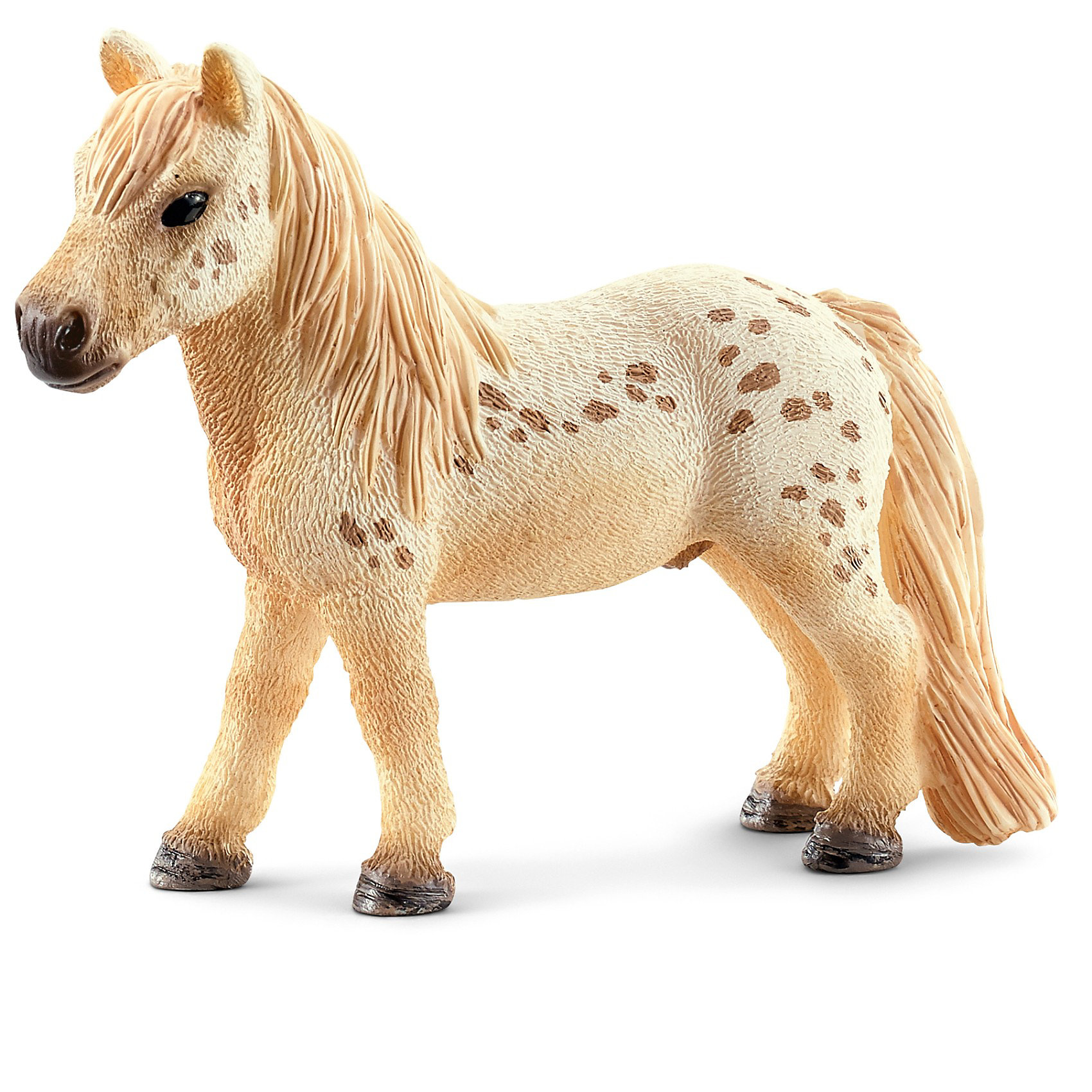Лошадь Фалабелла, Schleich Лошадь Фалабелла, SchleichМир животных<br>Лошадь Фалабелла, Schleich (Шляйх) - коллекционная и игровая фигурка от немецкого производителя Schleich (Шляйх).<br>Очаровательная фигурка небольшой пятнистой лошади породы Фалабелла непременно понравиться вашему ребенку и станет достойным пополнением его коллекции фигурок от Schleich (Шляйх). Лошади Фалабелла являются одними из самых миниатюрных лошадей южноамериканский пород и названы в честь одного из своих заводчиков. При рождении эти лошади составляют всего 20 см в высоту и уже за последующие 2 года достигают своего максимального размера. Эти небольшие лошади имеют превосходную блестящую шерсть и сейчас широко используются для дрессировки в цирках и занятий с детьми. Все фигурки Schleich (Шляйх) сделаны из гипоаллергенных высокотехнологичных материалов, раскрашены вручную и не вызывают аллергии у ребенка. Прекрасно выполненные фигурки Schleich (Шляйх) отличаются высочайшим качеством игрушек ручной работы. Все они создаются при постоянном сотрудничестве с Берлинским зоопарком, а потому, являются максимально точной копией настоящих животных. Каждая фигурка разработана с учетом исследований в области педагогики и производится как настоящее произведение для маленьких детских ручек.<br><br>Дополнительная информация:<br><br>-Размер фигурки: 2,5 x 7,6 x 6,1 см.<br>-Вес фигурки: 9 грамм<br>-Материал: каучуковый пластик<br><br>Лошадь Фалабелла, Schleich (Шляйх) - ваш ребенок будет наслаждаться игрой с новой восхитительной игрушкой.<br><br>Фигурку Лошади Фалабелла, Schleich (Шляйх) можно купить в нашем интернет-магазине.<br><br>Ширина мм: 117<br>Глубина мм: 98<br>Высота мм: 22<br>Вес г: 28<br>Возраст от месяцев: 36<br>Возраст до месяцев: 96<br>Пол: Женский<br>Возраст: Детский<br>SKU: 3443129