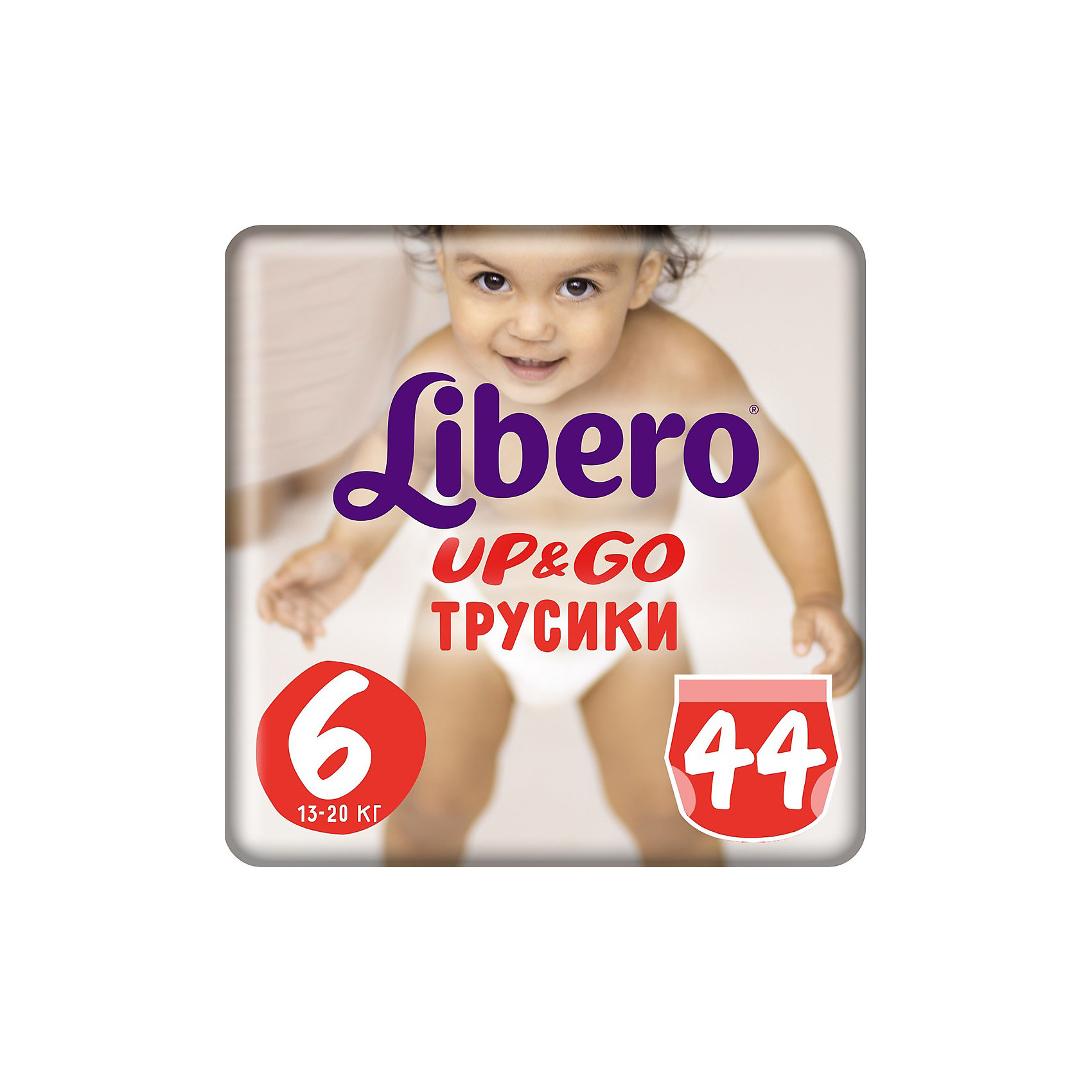 Трусики Up&Go, Mega XL 13-20 кг (6), 44 шт., Libero Трусики Up&Go, Mega XL 13-20 кг (6), 44 шт., LiberoТрусики-подгузники<br>Трусики-подгузники Libero Up&Go (Либеро ап энд гоу) Zoo Collection Size 6 (13-20кг), 44 шт.<br><br>Характеристики: <br><br>• легко надевать<br>• мягкие и тонкие трусики<br>• отлично впитывают и удерживают влагу<br>• тянущийся поясок из дышащих материалов<br>• барьеры вокруг ножек защищают от протекания<br>• не сковывают движений<br>• легко снимать и сворачивать<br>• привлекательный дизайн с животными<br>• размер: 6 (13-20 кг)<br>• количество в упаковке: 44 шт.<br><br>Трусики-подгузники Libero Up&Go из коллекции Зоопарк идеально подойдут для самых активных малышей. Вы с легкостью сможете надеть трусики-подгузники, даже если ваш непоседа не любит спокойно сидеть. Несмотря на небольшую толщину, трусики отлично впитывают и удерживают влагу, не сковывая движений крохи. Барьеры вокруг ножек и эластичный пояс предотвратят возможные протекания. После использования вы легко снимите подгузник, разорвав боковые швы. Клеящая лента поможет закрепить использованный подгузник после сворачивания. Трусики имеют приятный дизайн, который понравится и ребенку, и родителям: 6 различных зверюшек, которых можно встретить в любом зоопарке. Предложите малышу изучить животных и выбрать, кого из них он хочет надеть. С этими трусиками-подгузниками процесс переодевания превратится в настоящую игру!<br><br>Трусики-подгузники Libero Up&Go Zoo Collection Size 6 (13-20кг), 44 шт. вы можете приобрести в нашем интернет-магазине.<br><br>Ширина мм: 147<br>Глубина мм: 250<br>Высота мм: 394<br>Вес г: 1881<br>Возраст от месяцев: 12<br>Возраст до месяцев: 60<br>Пол: Унисекс<br>Возраст: Детский<br>SKU: 3517654