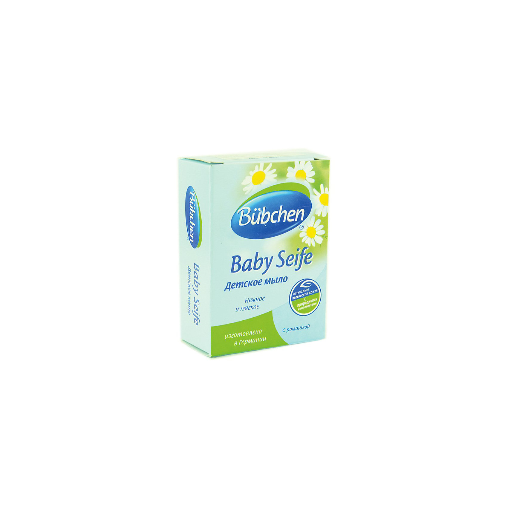 Детское мыло, Bubchen, 125 г Детское мыло, Bubchen, 125 гДетское мыло<br>Детское мыло, Bubchen, 125 г предназначено для бережного очищения чувствительной кожи. Не содержит животных жиров, что минимизирует риск возникновения аллергических реакций. Нежная эмульсионная пенка мыла обеспечивает щадящую очистку кожи, не нарушает защитный кислотно-липидный слой. Глицерин в составе мыла смягчает и увлажняет кожу. Экстракт ромашки обладает успокаивающим действием. Мыло Bubchen оказывает смягчающее и питающее, противомикробное, противовоспалительное и противогрибковое действие на кожу ребенка. Нежно очищает кожу лица и рук, воздействуя непосредственно на загрязнения. Не обезжиривает и не обезвоживает кожу лица и рук ребенка. Абсолютно безвредно при попадании в рот. Не раздражает слизистую оболочку глаз.<br>Для детей с рождения и для всей семьи!<br><br>Дополнительная информация:<br><br>- обладает обеззараживающим эффектом;<br>- не вызывает аллергии;<br>- рH-нейтрально;<br>- содержит только чистые растительные компоненты;<br>- создает активную пену, но легко смывается;<br>- не содержит красителей;<br>- обладает приятным, не резким запахом;<br>- очень экономично расходуется;<br>- не сушит кожу рук;<br>- рекомендовано для нежной кожи новорожденных;<br>- содержит: тенсиды, экстракт ромашки, ланолин, бисаболол, глицерин;<br>- вес: 125г.<br><br>Детское мыло, Bubchen - уникальный ежедневный уход!<br><br>Детское мыло, Bubchen, 125 г Вы можете купить в нашем интернет-магазине.<br><br>Ширина мм: 65<br>Глубина мм: 33<br>Высота мм: 91<br>Вес г: 134<br>Возраст от месяцев: 0<br>Возраст до месяцев: 48<br>Пол: Унисекс<br>Возраст: Детский<br>SKU: 3531098