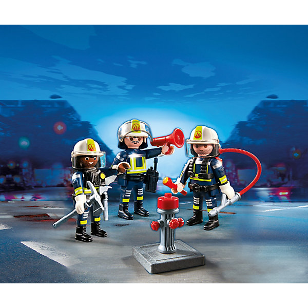 Команда пожарников, PLAYMOBIL Команда пожарников, PLAYMOBILПластмассовые конструкторы<br>Конструктор PLAYMOBIL (Плеймобил) 5366 Пожарная служба: Команда пожарников - находка для заботливых родителей! Конструктор Вашего ребенка должен быть именно таким: красочным, безопасным и очень интересным. Серия Пожарная служба специально создана для малышей которые не боятся опасности и мечтают помогать другим людям. Пожарные - самая отважная профессия! Настоящий пожарный должен быть смелым, сильным и очень ловким. В наборе Команда пожарников ребенок найдет фигурки трех пожарных, одетых в специальную форму, каски и перчатки. С помощью огнетушителя пожарные могут ликвидировать небольшие возгорания, а если пожар большой, можно воспользоваться пожарным гидрантом. Пожарные обязательно проверяют горящее здание и выводят из него людей. Для этого у отважной команды есть фонарик и топорик, чтобы проложить себе путь между обломками здания. Ну а когда операция по спасению благополучно закончена нужно сообщить о проделанной работе по рации. Создай интересные сюжеты с набором Команда пожарников или объедини его с другими наборами серии и игра станет еще интереснее. Придумывая замечательные сюжеты с деталями конструктора, Ваш ребенок развивает фантазию, учится заботе и просто прекрасно проводит время!<br><br>Дополнительная информация:<br><br>- Конструкторы PLAYMOBIL (Плеймобил) отлично развивают мелкую моторику, фантазию и воображение;<br>- В наборе: 3 минифигурки, огнетушитель, брандспойт, кирка, топорик, фонарик, громкоговоритель, рация;<br>- Количество деталей: 31 шт;<br>- Материал: безопасный пластик;<br>- Размер минифигурок: 7,5 см;<br>- Размер упаковки: 15 х 15 х 5,2 см;<br>- Вес: 118 г<br><br>Конструктор PLAYMOBIL (Плеймобил) 5366 Пожарная служба: Команда пожарников можно купить в нашем интернет-магазине.<br><br>Ширина мм: 151<br>Глубина мм: 154<br>Высота мм: 55<br>Вес г: 127<br>Возраст от месяцев: 60<br>Возраст до месяцев: 120<br>Пол: Мужской<br>Возраст: Детский<br>SKU: 3536839