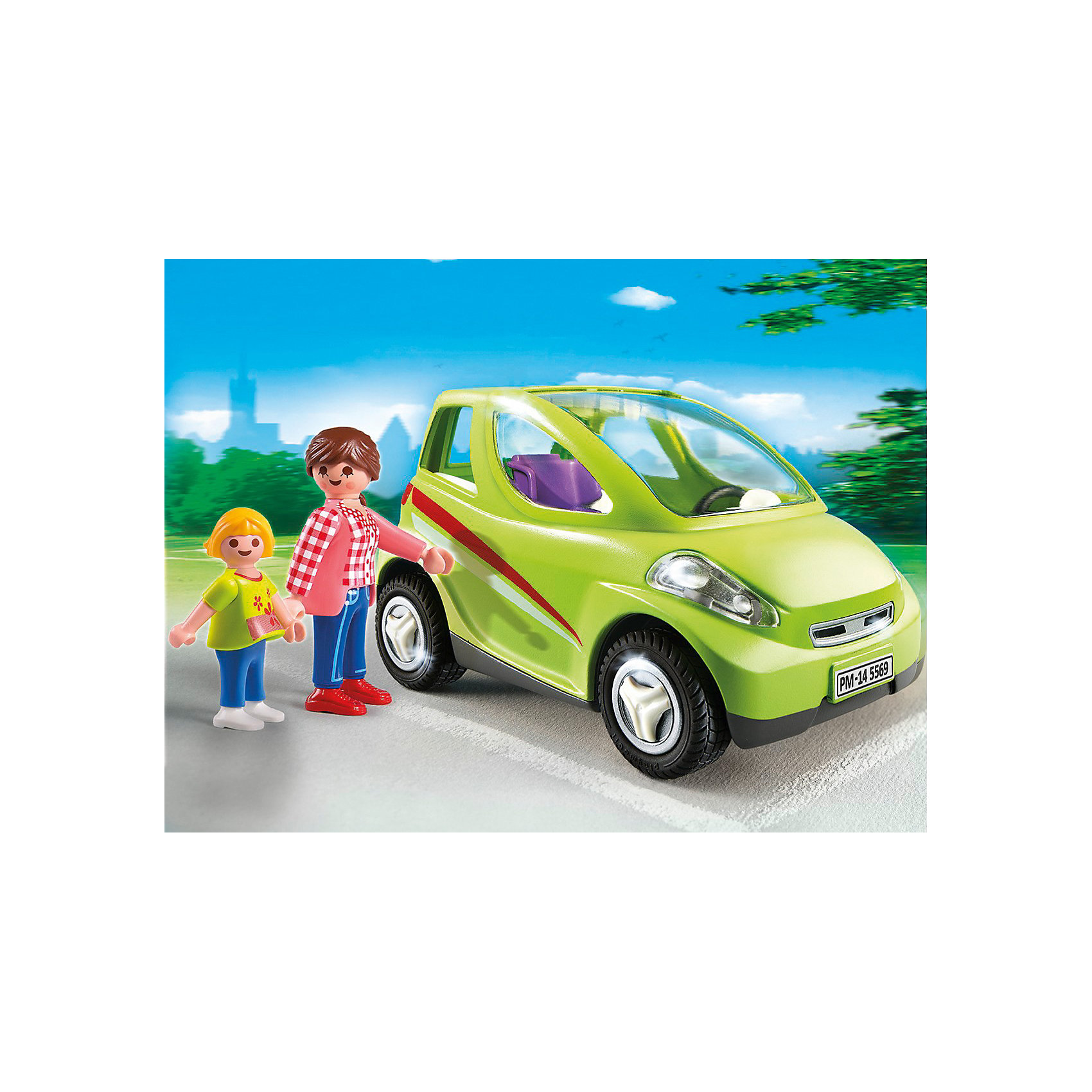 Детский сад: Городской автомобиль, PLAYMOBIL Детский сад: Городской автомобиль, PLAYMOBILПластмассовые конструкторы<br>Конструктор PLAYMOBIL (Плеймобил) 5569 Детский сад: Городской автомобиль - находка для заботливых родителей! Конструктор Вашего крохи должен быть именно таким: красочным, безопасным и очень привлекательным. Серия Детский сад особенно понравится девчонкам, ведь они обожают укачивать, воспитывать и играть с малышами. В наборе Городской автомобиль ребенок найдет фигурки мамы и дочурки, которые едут утром в детский сад. Маленькая и очень жизнерадостная двухместная машинка салатового цвета очень подходит маме и дочке. Мама сажает дочку в специальное кресло. С помощью этого наборы Вы сможете наглядно объяснить малышу как важно, чтобы ребенок ехал в автомобиле с соблюдением правил дорожного движения. Чтобы не скучать в пути мама с дочкой поют песни и делятся впечатлениями. Для удобства пассажиров лобовое стекло машины легко снимается. Создай интересные сюжеты с набором Городской автомобиль или объедини его с другими наборами серии и игра станет еще интереснее. Придумывая замечательные сюжеты с деталями конструктора, Ваш ребенок развивает фантазию учится заботе о малышах и просто прекрасно проводит время!<br><br>Дополнительная информация:<br><br>- Конструкторы PLAYMOBIL (Плеймобил) отлично развивают мелкую моторику, фантазию и воображение;<br>- В наборе: 2 минифигурки (мама, дочка), машина, детское кресло;<br>- Количество деталей: 24 шт;<br>- Материал: безопасный пластик;<br>- Размер минифигурки мамы: 7,5 см;<br>- Размер упаковки: 47,5 х 16,5 х 21,5 см<br><br>Конструктор PLAYMOBIL (Плеймобил) 5569 Детский сад: Городской автомобиль можно купить в нашем интернет-магазине.<br><br>Ширина мм: 202<br>Глубина мм: 154<br>Высота мм: 78<br>Вес г: 238<br>Возраст от месяцев: 48<br>Возраст до месяцев: 120<br>Пол: Женский<br>Возраст: Детский<br>SKU: 3536843
