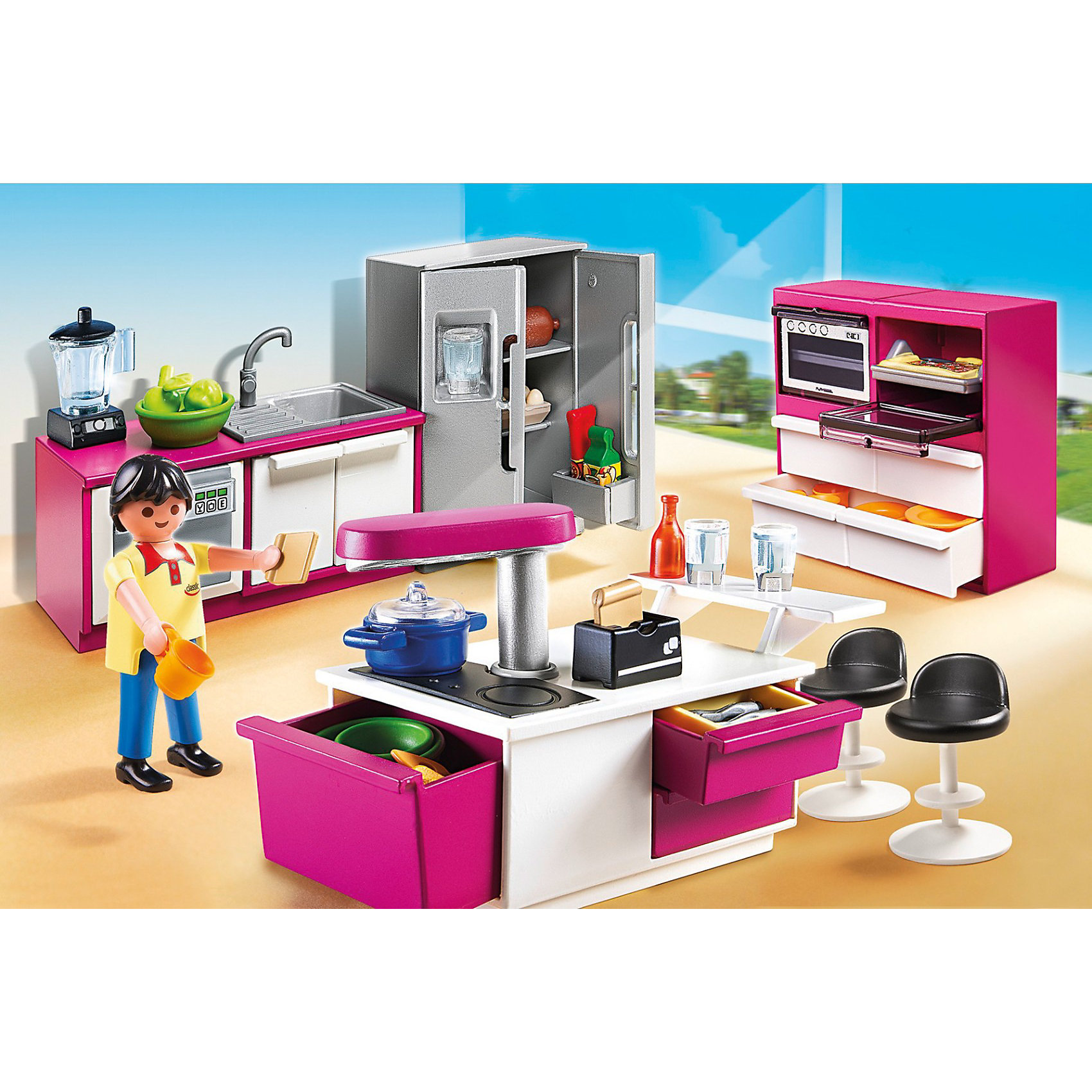 PLAYMOBIL® Современная дизайнерская кухня, PLAYMOBIL playmobil® playmobil 5577 особняки современная ванная комната