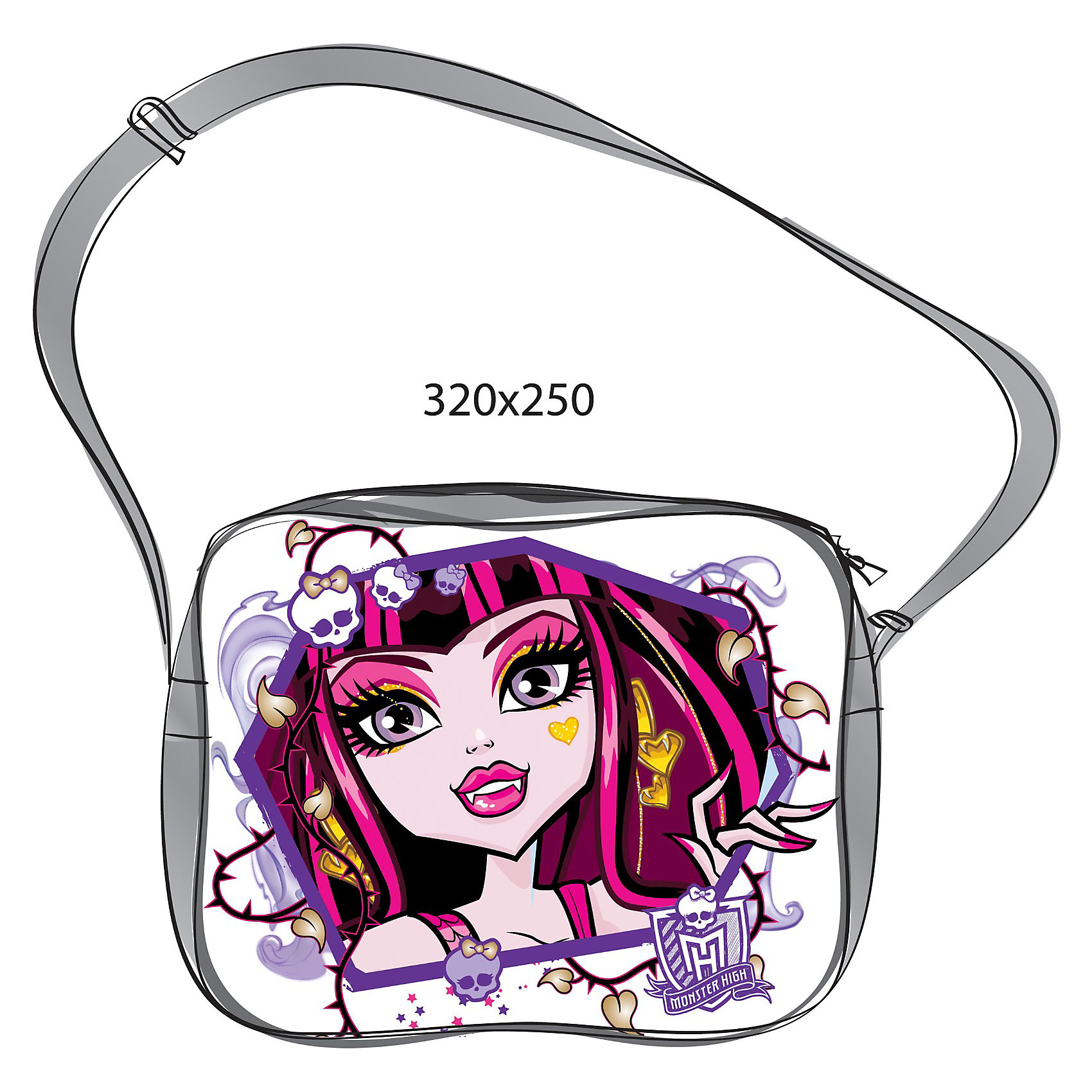 Сумка , Monster High, CENTRUM Сумка , Monster High, CENTRUMСумка , Monster High, CENTRUM (Центрум) – стильный аксессуар, который непременно понравится поклонникам сериала Школа Монстров.<br>Ультрамодная молодёжная сумка с ремнем, серебристого цвета, оформленная ярким рисунком с изображением героини мультсериала «Школа Монстров».<br><br>Дополнительная информация:<br><br>-Материал: кожзам<br>-Цвет: серебро<br>-Размер: 32,5х13,5х26,5 см.<br><br>Сумку , Monster High, CENTRUM (Центрум) можно купить в нашем интернет-магазине.<br><br>Ширина мм: 135<br>Глубина мм: 325<br>Высота мм: 265<br>Вес г: 220<br>Возраст от месяцев: 84<br>Возраст до месяцев: 144<br>Пол: Женский<br>Возраст: Детский<br>SKU: 3540536