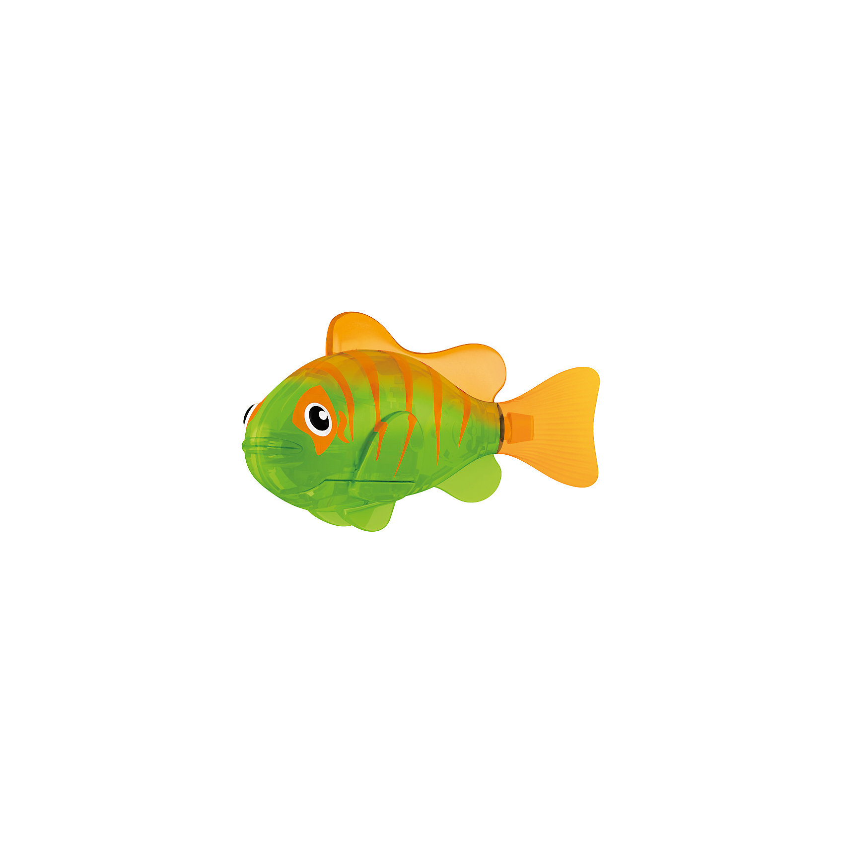 РобоРыбка светодиодная Гловер, RoboFish РобоРыбка светодиодная Гловер, RoboFishРоборыбки и русалки<br>РобоРыбка светодиодная Гловер, RoboFish (РобоФиш) - это инновационная рыбка, которая при соприкосновении с водой начинает не только плавать как живая, но и светиться. <br><br>Данная РобоРыбка обладает очень красивым и особенным окрасом из оранжевых полосок со спины, зелёного фона и жёлтого хвостика. Кроме того, Гловер обладает красивым обрамлением окраса возле глаз. Благодаря встроенному светодиоду, за рыбками интересно наблюдать в темноте. Рыбок можно посадить в аквариум и любоваться ими, а можно запустить в ванной или бассейне и поплавать вместе с ними. Мягкий силиконовый хвост и электромагнитный мотор помогают ей двигаться в 5 различных направлениях. Игрушка плавает в воде в течение 4-4,5 минут, после чего ее можно вынуть из воды, и снова опустить в воду, чтобы рыбка заработала снова.<br><br>Комплектация: РобоРыбка, 4 батарейки, подставка<br><br>Дополнительная информация:<br><br>-Длина игрушки: около 7 см, высота: 3,5 см <br>-Работает от 2х батареек типа А76 или RL44 (есть в комплекте 4 шт.)<br>-Материалы: силикон, пластмасса<br><br>Не знаете чем удивить своего ребенка? Подарите ему светящуюся РобоРыбку Гловер! РобоРыбки не только плавают в воде, но и светятся!<br><br>РобоРыбку светодиодную Гловер, RoboFish (РобоФиш) можно купить в нашем магазине.<br><br>Ширина мм: 60<br>Глубина мм: 200<br>Высота мм: 50<br>Вес г: 90<br>Возраст от месяцев: 60<br>Возраст до месяцев: 144<br>Пол: Унисекс<br>Возраст: Детский<br>SKU: 3544546