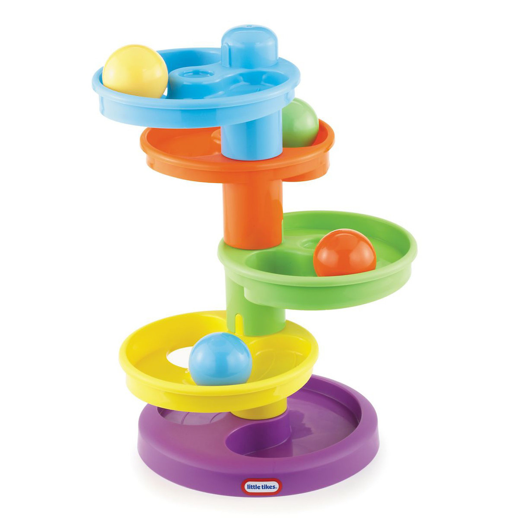 Развивающая игрушка Горка-спираль, Little Tikes Развивающая игрушка Горка-спираль, Little TikesРазвивающие игрушки<br>Горка-спираль Little Tikes (Литл Тайкс) – завораживающая игрушка, в которую малыши будут играть бесконечно! Ведь так интересно наблюдать, как разноцветные шарики катятся с уровня на уровень, один за другим. Поместите шарик на верхнюю чашу и наблюдайте, как он неумолимо стремится вниз, перескакивая с одного разноцветного этажа на другой. <br>Развивающая игрушка Горка-спираль - первый шаг ребенка в мир конструирования объемных лабиринтов. C помощью конструктора можно построить простой лабиринт, по которому будут кататься шарики. Шарики – главные персонажи игры. Ребенок запускает шарик и с интересом следит как он движется по дорожкам, проходит лабиринт и выскакивает наружу. Такое наблюдение - занятие завораживающее, игрушка надолго привлечет внимание ребенка. Яркие цвета и форма игрушки направлены на развитие мыслительной деятельности, цветовосприятия, тактильных ощущений и мелкой моторики рук ребенка.<br><br>Дополнительная информация:<br><br>- В комплекте: горка-спираль из четырех разноцветных чаш на широком устойчивом основании, четыре разноцветных гладких пластмассовых шарика;<br>- Игрушка помогает развить координацию движений, моторные навыки, с помощью разноцветных мячиков можно изучать цвета и счет;<br>- Материал: пластик;<br>- Размеры: 12 х 28 х 28 см;<br>- Вес: 727 г.<br><br>Развивающую игрушку Горка-спираль, Little Tikes (Литтл Тайкс) можно купить в нашем интернет-магазине.<br><br>Ширина мм: 120<br>Глубина мм: 260<br>Высота мм: 280<br>Вес г: 726<br>Возраст от месяцев: 12<br>Возраст до месяцев: 36<br>Пол: Унисекс<br>Возраст: Детский<br>SKU: 3548350