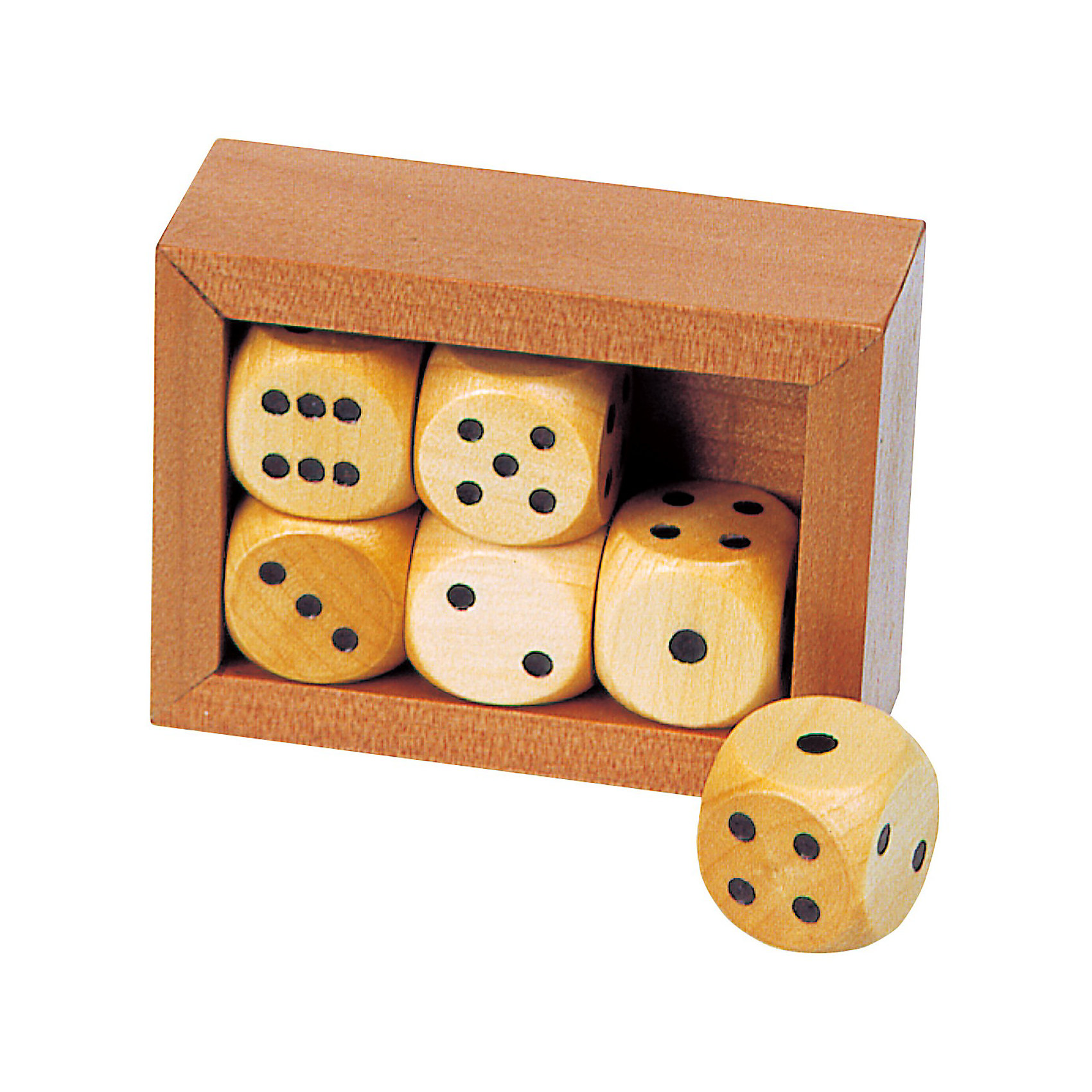 Игральные кости в деревянной коробке, TOYS PURE Игральные кости в деревянной коробке, TOYS PUREИгры для развлечений<br>Игральные кости в деревянной коробке, TOYS PURE поможет вам весело и интересно провести время в кругу семьи и друзей. <br><br>Набор состоит из деревянного ящика и 6 игральных кубиков. Игра в кости - одна из древнейших азартных игр. Принцип игры в кости заключается в следующем: каждый игрок по очереди бросает игральные кости, после броска сумма выпавших очков суммируется и используется для определения победителя и проигравшего. <br><br>Комплектация: деревянный ящик, 6 кубиков<br><br>Дополнительная информация:<br><br>-Материалы: дерево<br>-Высота коробки 4,5 см, кубик 1,6х1,6 см<br><br>Такой набор станет отличным подарком для любителей азартных игр!<br><br>Игральные кости в деревянной коробке, TOYS PURE можно купить в нашем магазине.<br><br>Ширина мм: 100<br>Глубина мм: 200<br>Высота мм: 300<br>Вес г: 500<br>Возраст от месяцев: 60<br>Возраст до месяцев: 1188<br>Пол: Унисекс<br>Возраст: Детский<br>SKU: 3561266