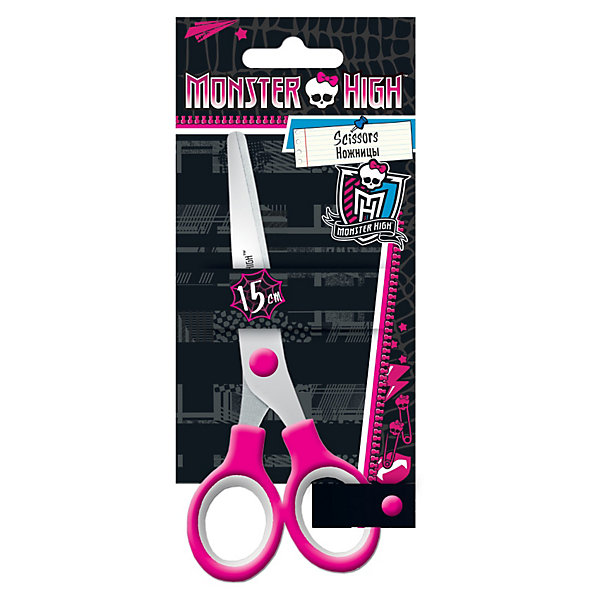 Ножницы, 15 см, Monster High Ножницы, 15 см, Monster HighMonster High<br>Ножницы, 15 см, Monster High (Монстр Хай) – несомненно понравятся вашей дочке - любительницы сериала Monster High.<br>Ножницы Monster High несомненно пригодятся в любом рукоделии вашему ребенку. С такими ножницами любое творчество и рукоделие ребенку будут даваться на Ура. У ножниц удобные ушки-держатели, розового цвета.<br><br>Дополнительная информация:<br><br>- Размер ножниц: 15 см.<br>- Упаковка: блистер с европодвесом<br><br>Ножницы, 15 см, Monster High (Монстр Хай) - поклонники мультфильма Monster High несомненно будут рады такому приобретению.<br><br>Ножницы, 15 см, Monster High (Монстр Хай) можно купить в нашем интернет-магазине.<br><br>Ширина мм: 180<br>Глубина мм: 80<br>Высота мм: 10<br>Вес г: 37<br>Возраст от месяцев: 120<br>Возраст до месяцев: 144<br>Пол: Женский<br>Возраст: Детский<br>SKU: 3563230