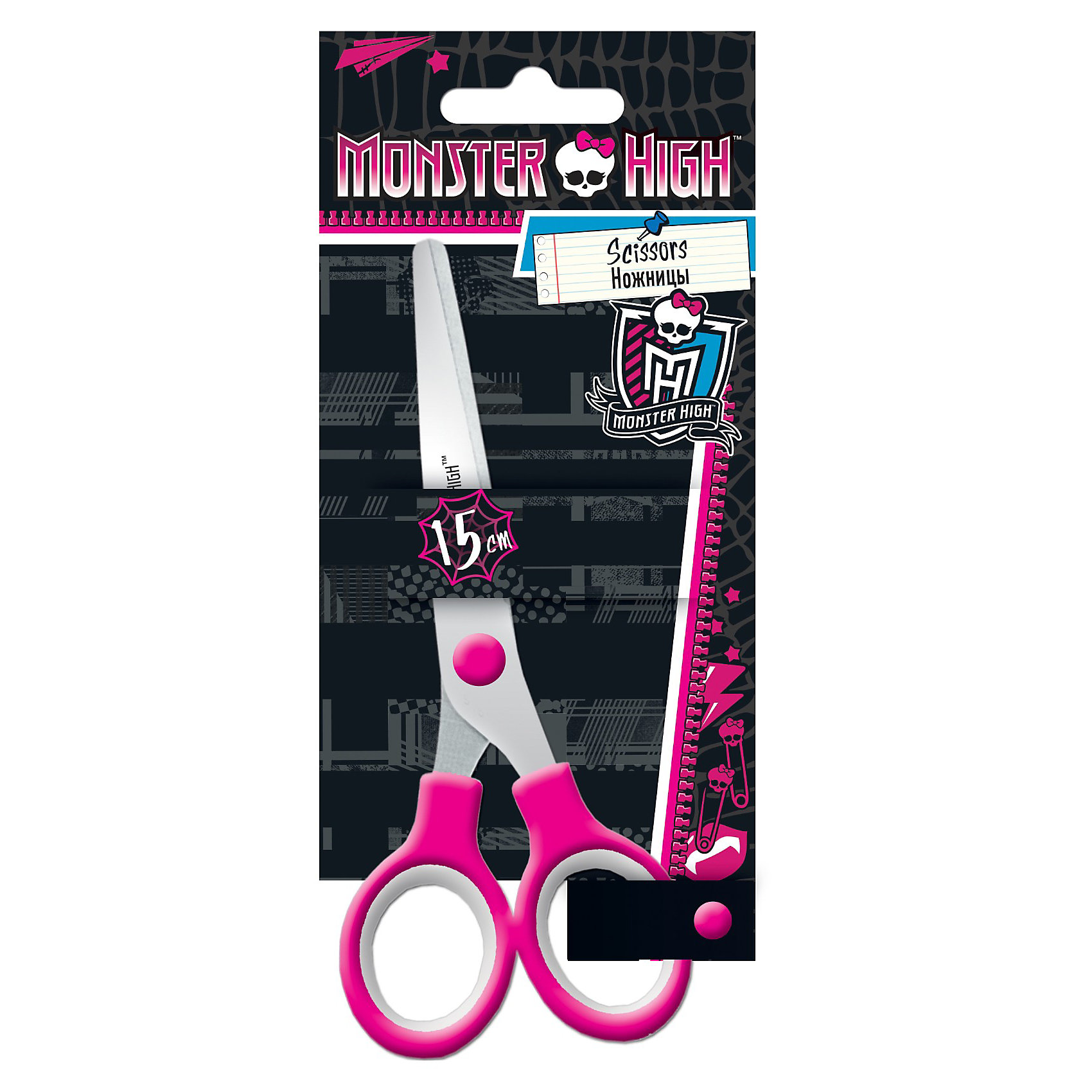 Ножницы, 15 см, Monster High Ножницы, 15 см, Monster HighMonster High<br>Ножницы, 15 см, Monster High (Монстр Хай) – несомненно понравятся вашей дочке - любительницы сериала Monster High.<br>Ножницы Monster High несомненно пригодятся в любом рукоделии вашему ребенку. С такими ножницами любое творчество и рукоделие ребенку будут даваться на Ура. У ножниц удобные ушки-держатели, розового цвета.<br><br>Дополнительная информация:<br><br>- Размер ножниц: 15 см.<br>- Упаковка: блистер с европодвесом<br><br>Ножницы, 15 см, Monster High (Монстр Хай) - поклонники мультфильма Monster High несомненно будут рады такому приобретению.<br><br>Ножницы, 15 см, Monster High (Монстр Хай) можно купить в нашем интернет-магазине.<br><br>Ширина мм: 180<br>Глубина мм: 80<br>Высота мм: 10<br>Вес г: 37<br>Возраст от месяцев: 120<br>Возраст до месяцев: 144<br>Пол: Женский<br>Возраст: Детский<br>SKU: 3563230