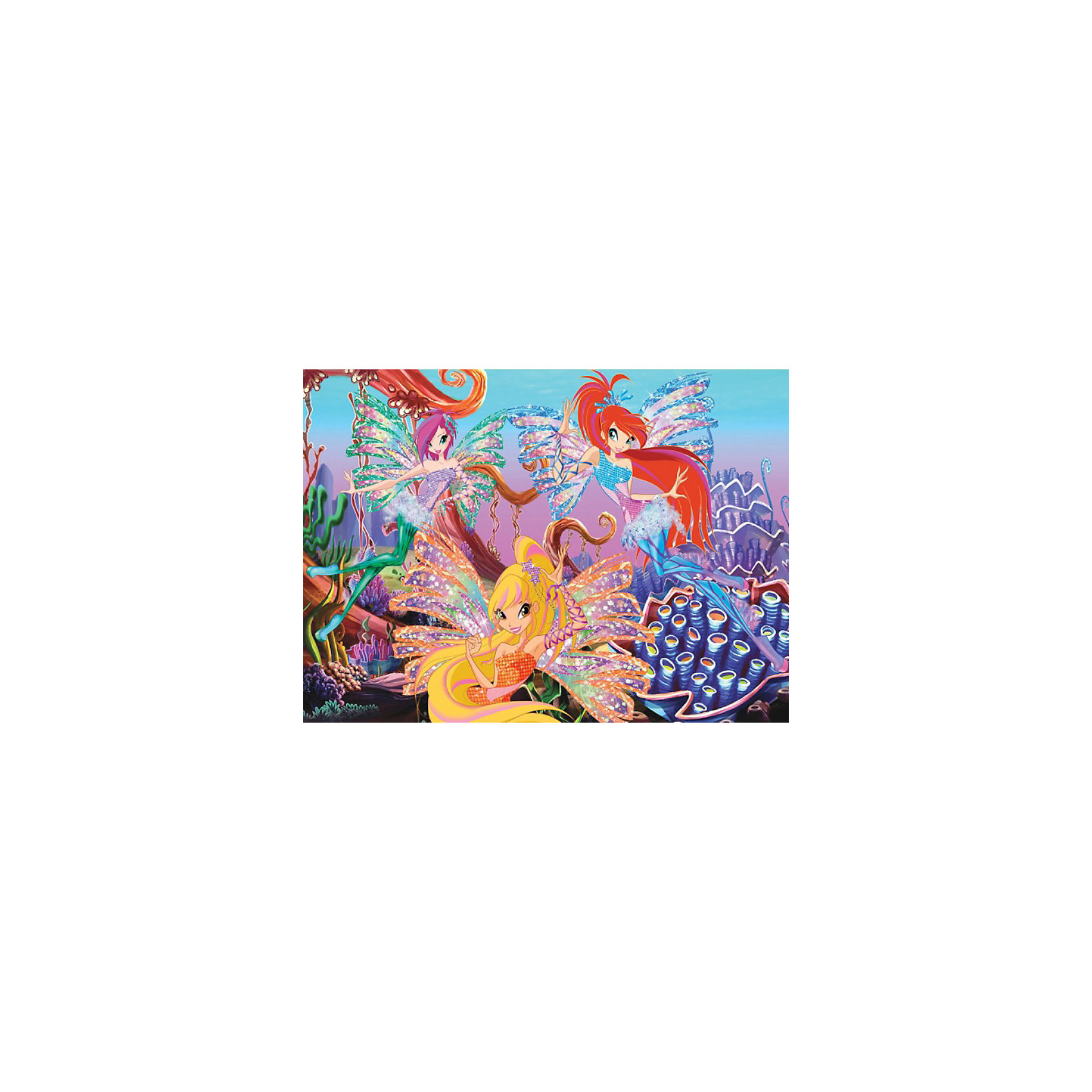 Пазл Морской риф, Winx Club, 260 деталей, Castorland Пазл Морской риф, Winx Club, 260 деталей, CastorlandКоличество деталей<br>Порадуйте себя и своего ребенка великолепным Пазлом Морской риф, Winx Club (Винкс Клаб), 260 деталей, Castorland (Касторлэнд) с изображением героинь популярного мультфильма Школа волшебниц!<br><br>Школа волшебниц повествует о приключениях маленьких фей, обучающихся магии. Каждая из маленьких волшебниц обладает собственным неповторимым характером, отличительными чертами, моделями поведения и, конечно же, уникальным стилем. На картинке пазла феи изображены на фоне морского дна. Яркие и качественные детали пазла привлекут внимание ребенка и позволят ему с удовольствием собирать картинку. <br><br>Особенности:<br>-Способствуют развитию образного и логического мышления, наблюдательности, мелкой моторики<br>-Высокое качество: точная нарезка, обеспечивающая стыковку деталей, качественная проработка деталей картинки, яркая цветовая гамма<br>-Изготовлено из экологического сырья<br>-Матовая поверхность исключает неприятные отблески<br><br>Комплектация: 260 деталей<br><br>Дополнительная информация:<br><br>-Размеры собранного пазла: 32х23 см<br>-Материал: картон<br><br>Пазл высокого качества с ярким и интересным изображением из любимого мультфильма приятно получать в подарок и интересно складывать!<br><br>Пазл Морской риф, Winx Club (Винкс Клаб), 260 деталей, Castorland (Касторлэнд) можно купить в нашем магазине.<br><br>Ширина мм: 245<br>Глубина мм: 175<br>Высота мм: 37<br>Вес г: 150<br>Возраст от месяцев: 36<br>Возраст до месяцев: 1188<br>Пол: Женский<br>Возраст: Детский<br>Количество деталей: 260<br>SKU: 3574396