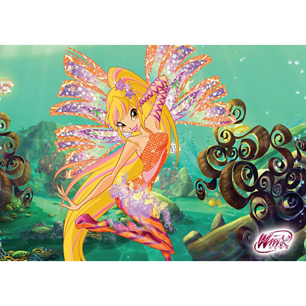 Пазл Стелла, Winx Club, 120 деталей, Castorland Пазл Стелла, Winx Club, 120 деталей, CastorlandПопулярные игрушки<br>Порадуйте себя и своего ребенка великолепным Пазлом Стелла, Winx Club (Винкс Клаб), 120 деталей, Castorland (Касторлэнд) с изображением героини популярного мультфильма Школа волшебниц! Несмотря на то, что феи Винкс обладают волшебной силой, они во многом напоминают обычных девочек - модно одеваются, разбираются в компьютерах, любят музыку, они ходят в школу, играют, мечтают и влюбляются. <br><br>Стелла является принцессой планеты Солярия и у нее имеется кольцо Солярия, которое во время сражений со злыми ведьмами трансформируется в жезл. В школе волшебства она принимала участие в конкурсе красоты, где проявила себя, одержав победу. Вам предстоит из маленьких кусочков пазла собрать красивую картинку с любимой героиней Стеллой на фоне подводного пейзажа.<br><br>Особенности:<br>-Способствуют развитию образного и логического мышления, наблюдательности, мелкой моторики<br>-Высокое качество: точная нарезка, обеспечивающая стыковку деталей, качественная проработка деталей картинки, яркая цветовая гамма<br>-Изготовлено из экологического сырья<br>-Матовая поверхность исключает неприятные отблески<br><br>Комплектация: 120 деталей<br><br>Дополнительная информация:<br><br>-Размеры собранного пазла: 32х23 см<br>-Материал: картон<br><br>Пазл «Стелла» – отличное развлечение для всех девочек, которые любят мультик про Школу Волшебниц!<br><br>Пазл Стелла, Winx Club (Винкс Клаб), 120 деталей, Castorland (Касторлэнд) можно купить в нашем магазине.<br><br>Ширина мм: 175<br>Глубина мм: 130<br>Высота мм: 37<br>Вес г: 150<br>Возраст от месяцев: 36<br>Возраст до месяцев: 1188<br>Пол: Женский<br>Возраст: Детский<br>Количество деталей: 120<br>SKU: 3574399
