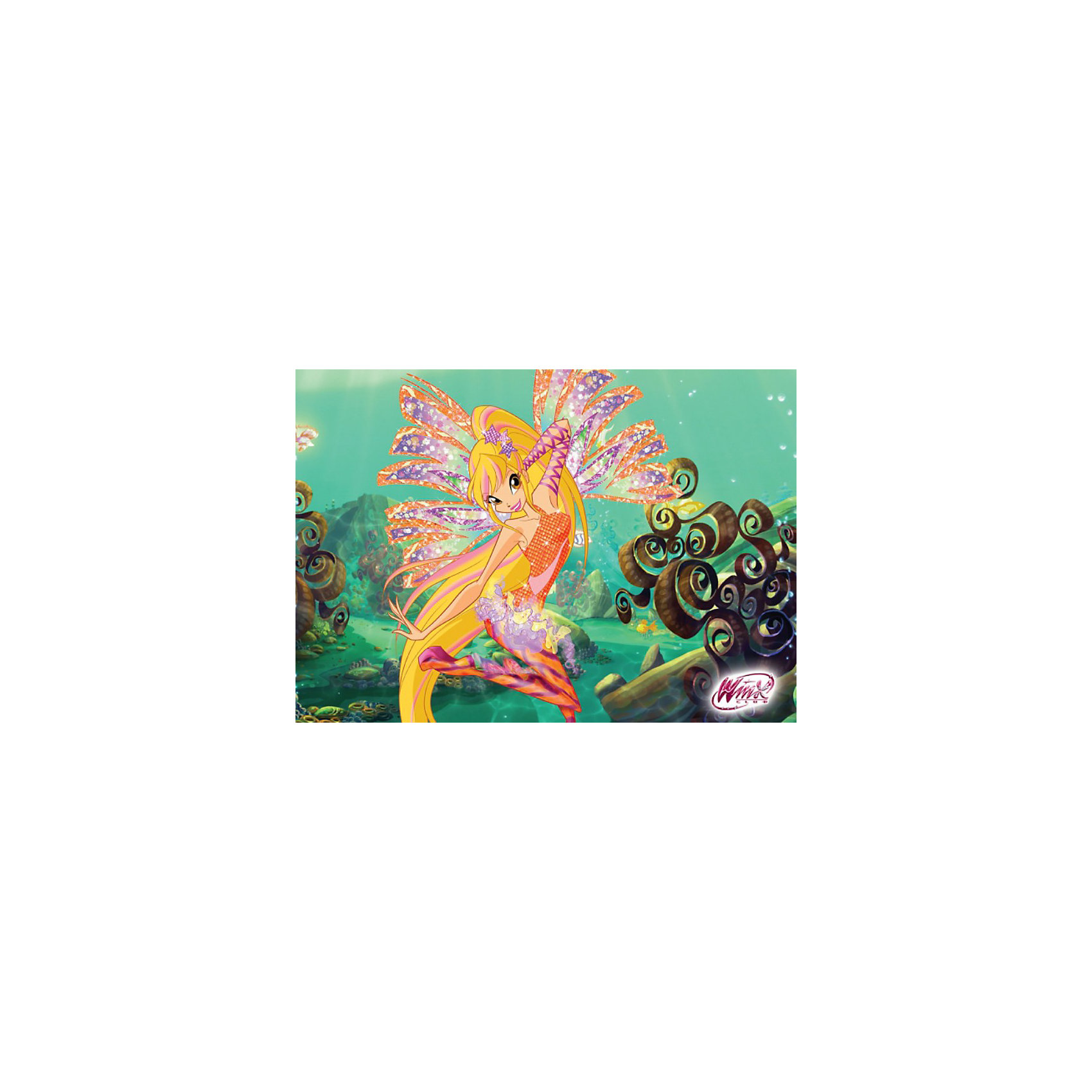 Пазл Стелла, Winx Club, 120 деталей, Castorland Пазл Стелла, Winx Club, 120 деталей, CastorlandWinx Club<br>Порадуйте себя и своего ребенка великолепным Пазлом Стелла, Winx Club (Винкс Клаб), 120 деталей, Castorland (Касторлэнд) с изображением героини популярного мультфильма Школа волшебниц! Несмотря на то, что феи Винкс обладают волшебной силой, они во многом напоминают обычных девочек - модно одеваются, разбираются в компьютерах, любят музыку, они ходят в школу, играют, мечтают и влюбляются. <br><br>Стелла является принцессой планеты Солярия и у нее имеется кольцо Солярия, которое во время сражений со злыми ведьмами трансформируется в жезл. В школе волшебства она принимала участие в конкурсе красоты, где проявила себя, одержав победу. Вам предстоит из маленьких кусочков пазла собрать красивую картинку с любимой героиней Стеллой на фоне подводного пейзажа.<br><br>Особенности:<br>-Способствуют развитию образного и логического мышления, наблюдательности, мелкой моторики<br>-Высокое качество: точная нарезка, обеспечивающая стыковку деталей, качественная проработка деталей картинки, яркая цветовая гамма<br>-Изготовлено из экологического сырья<br>-Матовая поверхность исключает неприятные отблески<br><br>Комплектация: 120 деталей<br><br>Дополнительная информация:<br><br>-Размеры собранного пазла: 32х23 см<br>-Материал: картон<br><br>Пазл «Стелла» – отличное развлечение для всех девочек, которые любят мультик про Школу Волшебниц!<br><br>Пазл Стелла, Winx Club (Винкс Клаб), 120 деталей, Castorland (Касторлэнд) можно купить в нашем магазине.<br><br>Ширина мм: 175<br>Глубина мм: 130<br>Высота мм: 37<br>Вес г: 150<br>Возраст от месяцев: 36<br>Возраст до месяцев: 1188<br>Пол: Женский<br>Возраст: Детский<br>Количество деталей: 120<br>SKU: 3574399