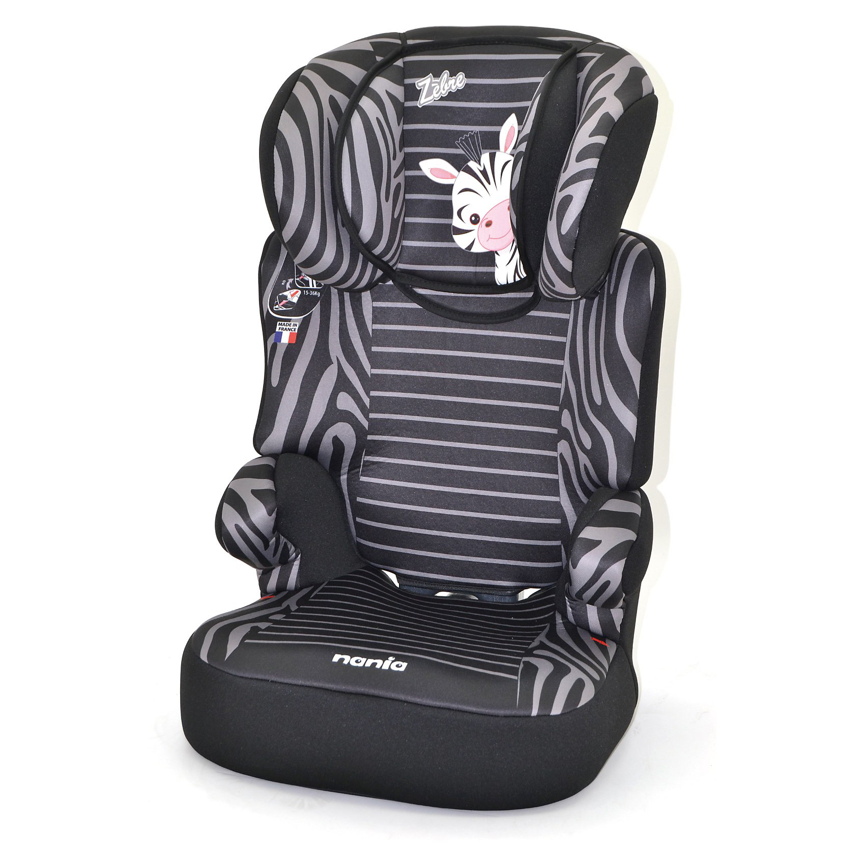 Автокресло Nania Befix SP, 15-36 кг, (zebra) Автокресло Nania Befix SP, 15-36 кг, (zebra)Группа 2-3 (От 15 до 36 кг)<br>Детское автокресло Befix SP от Nania обеспечит комфорт и безопасность маленького пассажира во время поездки в автомобиле. Кресло с мягкой подкладкой и удобными подлокотниками разработано с учетом анатомического строения ребёнка, что гарантирует удобство сидения даже во время долговременных путешествий. Высота подголовника регулируется, съемная спинка позволяет трансформировать кресло в бустер. Благодаря особой конструкции, кресло может использоваться в течении длительного времени и охватывает категорию детей от 3 до 12 лет.<br><br>У кресла имеется усиленная боковая защита, которая обеспечивает дополнительную безопасность ребенка во время поездок. Собственных ремней безопасности нет, ребенок пристегивается при помощи штатных ремней. Кресло устанавливается лицом по направлению движения и надежно фиксируется в автомобиле штатными ремнями. Оптимальное расположение ремня обеспечивается при помощи специального отверстия. <br><br>Кресло изготовлено из качественных материалов, тканевые чехлы снимаются для чистки или стирки. Рассчитано на детей от 3 до 12 лет, вес 15 -36 кг.<br><br>Дополнительная информация:<br><br>- Цвет: zebra (зебра).<br>- Материал: полиэстер.<br>- Размер: 35 ? 63 ? 40 см.<br>- Вес: 4,2кг.<br><br>Детское автокресло Befix SP Nania можно купить в нашем интернет-магазине.<br><br>Ширина мм: 450<br>Глубина мм: 500<br>Высота мм: 710<br>Вес г: 8780<br>Возраст от месяцев: 36<br>Возраст до месяцев: 144<br>Пол: Унисекс<br>Возраст: Детский<br>SKU: 3607036