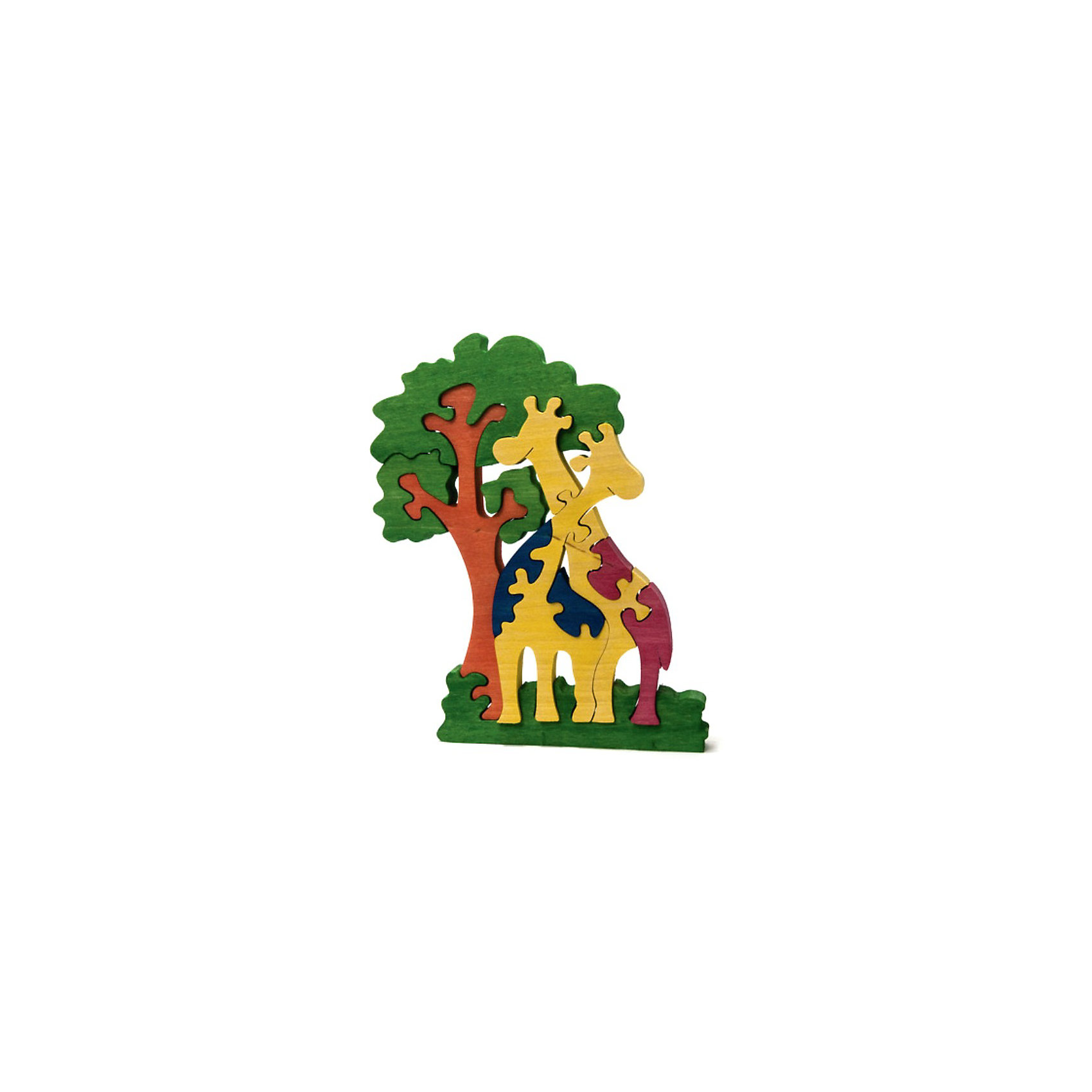 Настольная игра Жирафы и дерево, Деревянный пазл