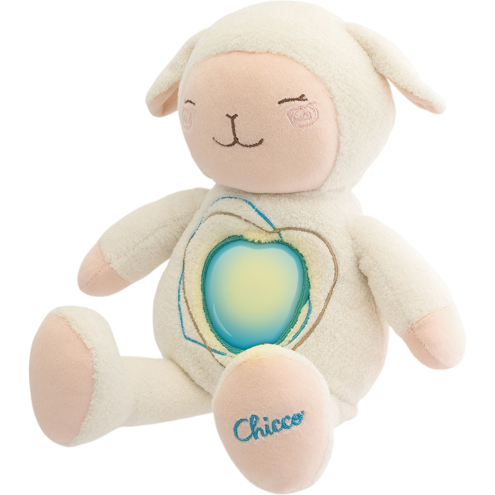 Овечка Sweetheart, со звуком, Chicco Овечка Sweetheart, со звуком, ChiccoОвечка Sweetheart от Chicco (Чико) - милая забавная игрушка, которая станет маленьким другом Вашему малышу. Овечка очень мягкая и приятная на ощупь, ребенок с удовольствием будет ее обнимать и тискать и засыпать вместе с ней в кроватке. Овечку можно использовать в качестве ночника. <br><br>Игрушка поможет ребенку успокоится и поскорей заснуть: если нажать на сердечко на животике у овечки, включится приглушенный свет и зазвучит колыбельная Брамса.<br>Музыкальное и световое устройство с батарейками съемное, что позволяет без опасений стирать овечку.<br><br>Дополнительная информация:<br><br>- Материал: плюш.<br>- Требуются батарейки: 2 х АА (включены в комплект). <br>- Высота игрушки: 35 см. <br>- Размер упаковки: 25,2 х 31 х 14,2 см.<br>- Вес: 0,716 кг.<br><br>Овечку Sweetheart, со звуком, Chicco (Чико) можно купить в нашем интернет-магазине.<br><br>Ширина мм: 252<br>Глубина мм: 310<br>Высота мм: 142<br>Вес г: 716<br>Возраст от месяцев: 0<br>Возраст до месяцев: 36<br>Пол: Унисекс<br>Возраст: Детский<br>SKU: 3688344