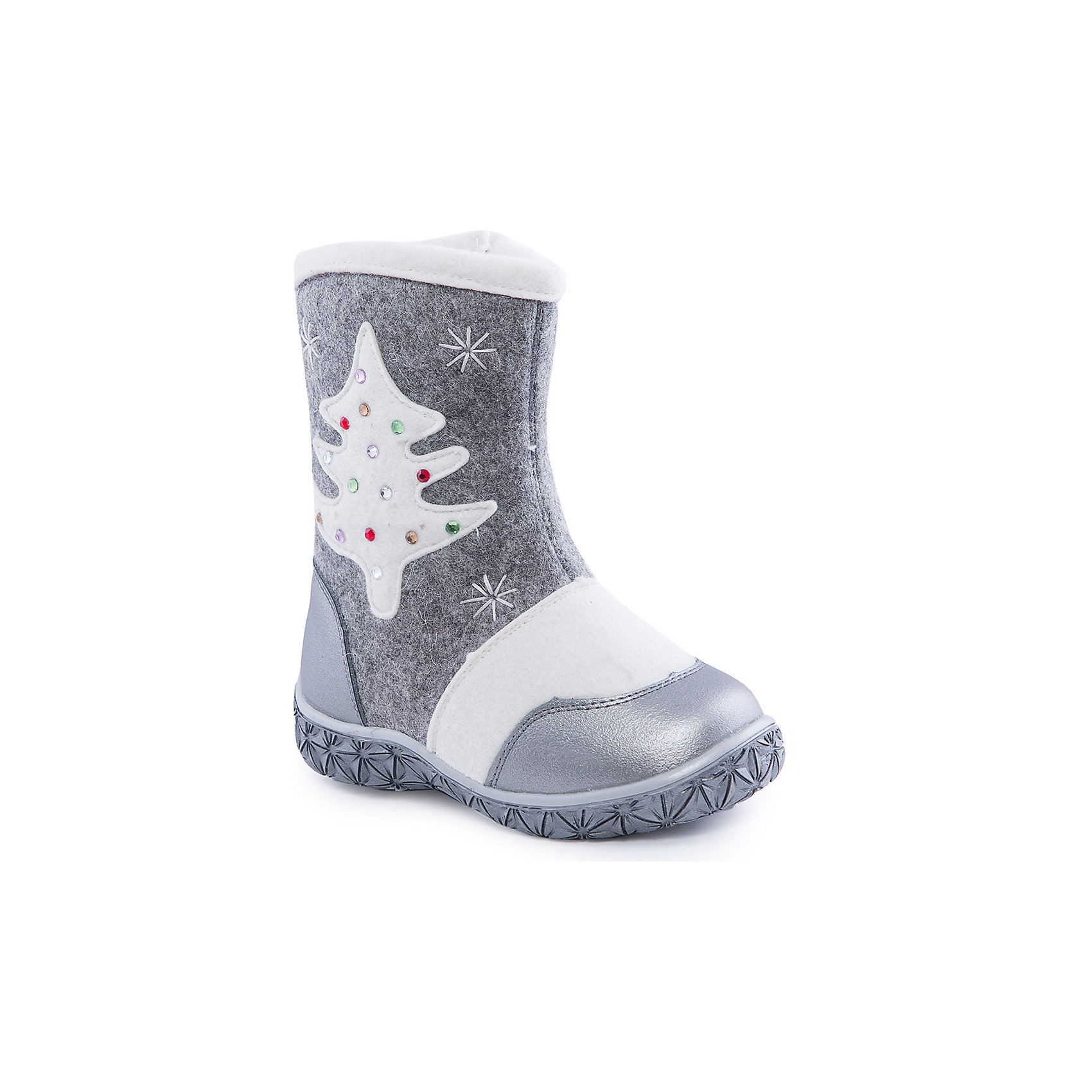 Валенки для девочки Indigo Kids Валенки для девочки Indigo KidsВаленки<br>Очаровательные валенки для девочки от популярного бренда Indigo Kids. Изделие предназначено для использования в холодное время года и обладает следующими особенностями:<br>- комбинированный цвет, эффектный декор;<br>- материал верха - войлок, обладающий отличной гигроскопичностью и теплоизоляцией;<br>- удобная застежка-молния;<br>- усиленный противоударный мыс;<br>- укреплённый задник, надежно фиксирующий пятку;<br>- прочные кожаные нашивки на мыске и заднике, обеспечивающие защиту от механических повреждений ;<br>- теплая подкладка из шерстяного меха;<br>- съемная стелька;<br>- толстая рельефная нескользящая подошва.<br><br>Дополнительная информация:<br>- Температурный режим: от -5 до -30 градусов<br>- Состав:<br>материал верха: войлок/кожа натуральная<br>материал подкладки: мех шерстяной<br>материал подошвы: полимер<br><br>Валенки для девочки Indigo Kids (Индиго Кидс) можно купить в нашем магазине<br><br>Ширина мм: 257<br>Глубина мм: 180<br>Высота мм: 130<br>Вес г: 420<br>Цвет: серый<br>Возраст от месяцев: 36<br>Возраст до месяцев: 48<br>Пол: Женский<br>Возраст: Детский<br>Размер: 27,28,30,33,32,31,29<br>SKU: 3697936