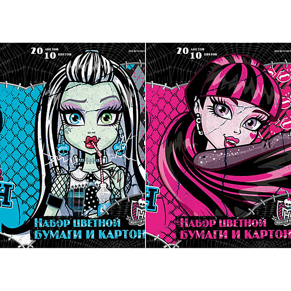 Бумага и картон цветные, 20 листов, 10 цветов, Monster High Бумага и картон цветные, 20 листов, 10 цветов, Monster HighMonster High Товары для фанатов<br>Бумага и картон цветные, 20 листов, 10 цветов, Monster High (Монстер Хай) - прекрасный подарок для раскрытия творческого потенциала. Аппликация - это прекрасный досуг, который способствует развитию воображения, восприятия, мышления, логики, мелкой моторики, усидчивости и понимания формы и цветов.<br><br><br>Дополнительная информация:<br><br>- Количество листов: 20<br>- Цветов: 10<br>- Вес: 210 г.<br>- Серия: Monster High (Школа Монстров)<br>- Размеры: 200 х 290 х 4 мм<br><br>Бумагу и картон цветные, 20 листов, 10 цветов, Monster High (Монстр Хай) можно купить в нашем магазине.<br><br>Ширина мм: 200<br>Глубина мм: 290<br>Высота мм: 4<br>Вес г: 210<br>Возраст от месяцев: 120<br>Возраст до месяцев: 144<br>Пол: Женский<br>Возраст: Детский<br>SKU: 3702892